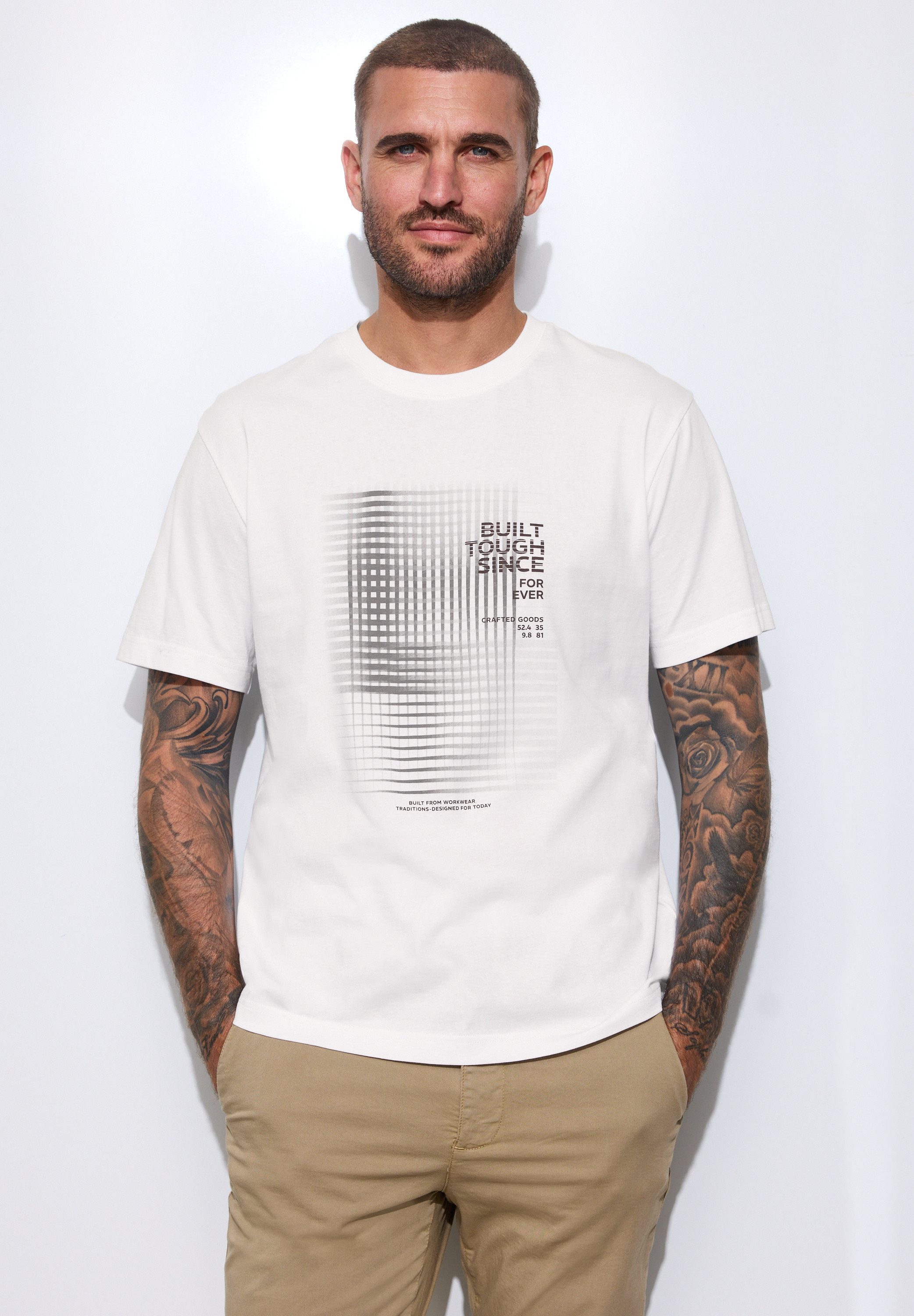 STREET ONE MEN T-Shirt aus reiner Baumwolle