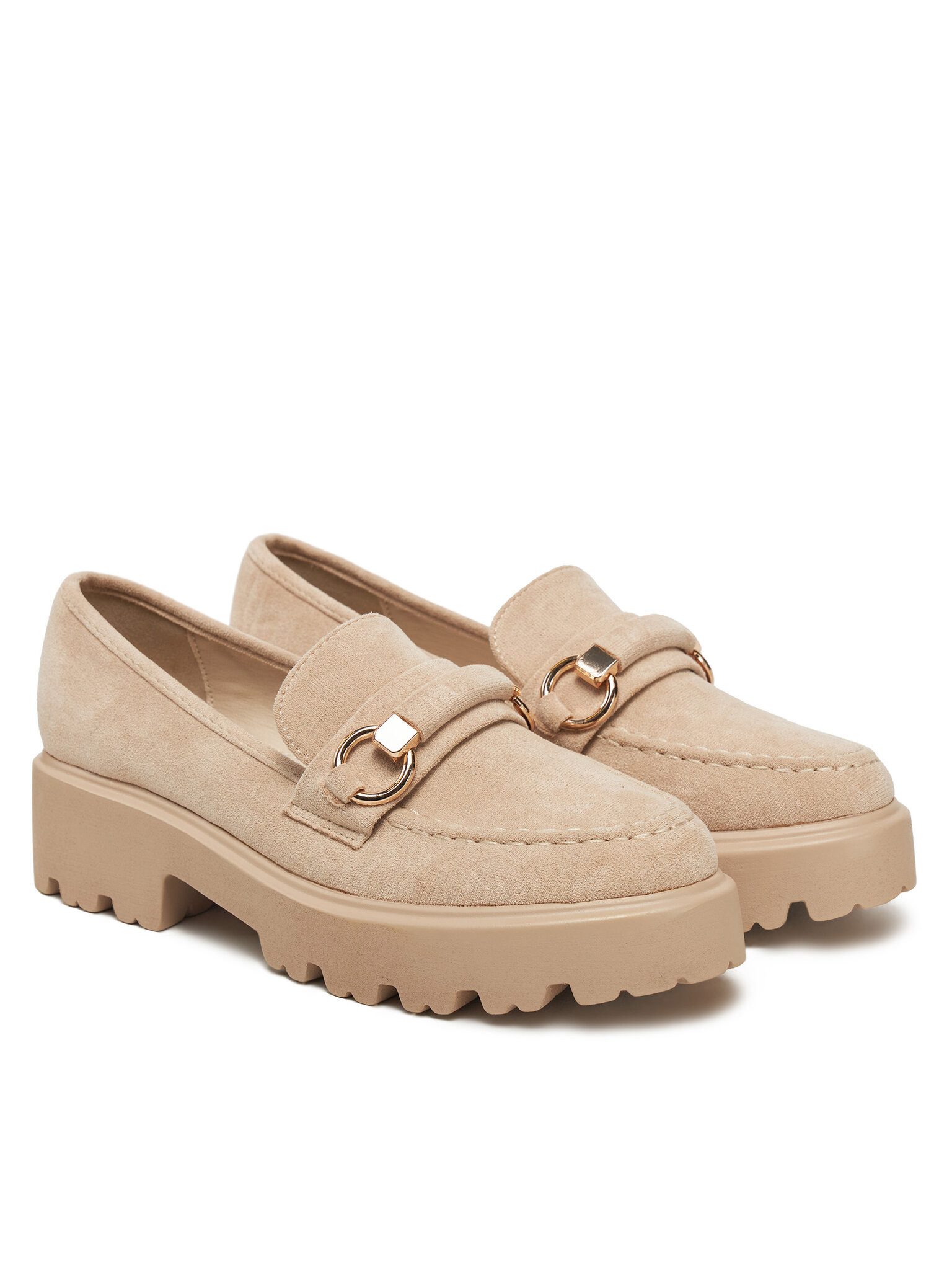 DeeZee Deezee Damen-Loafers Beige LE601-4 Mokassin