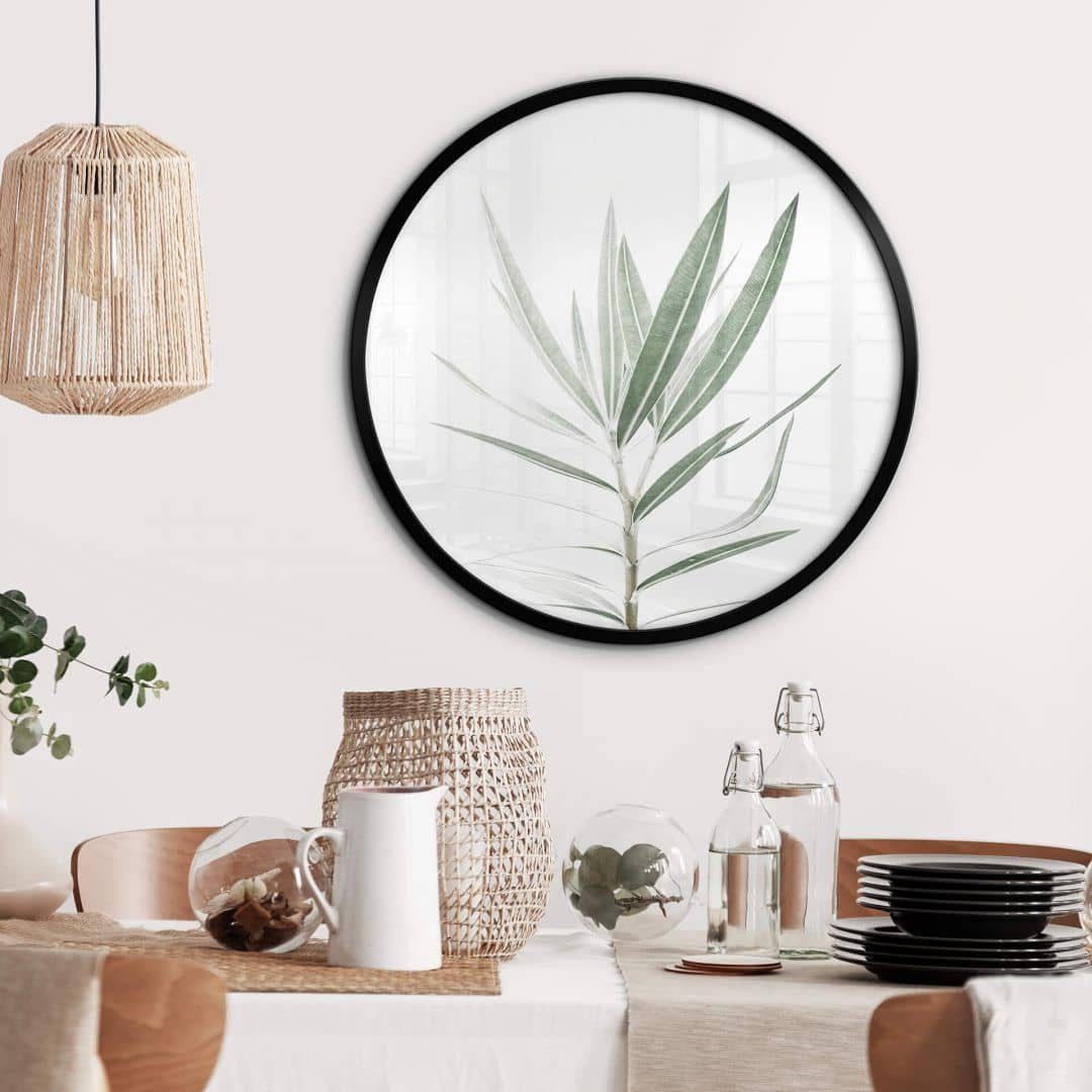K&L Wall Art Poster Waldtiere Wandbild Kinderzimmer Wanddeko Dschungeltiere Kinderposter, Montessori Wandbild Kinderzimmer, Runde Wandposter fürs Schlafzimmer Boho Deko inspirierende Wandbilder