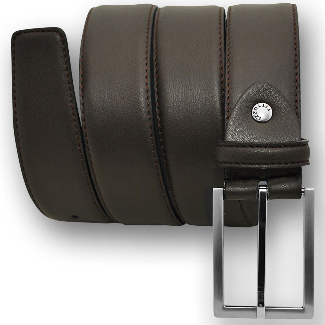 VITTOZZI Ledergürtel Gürtel, Genau 3,5cm