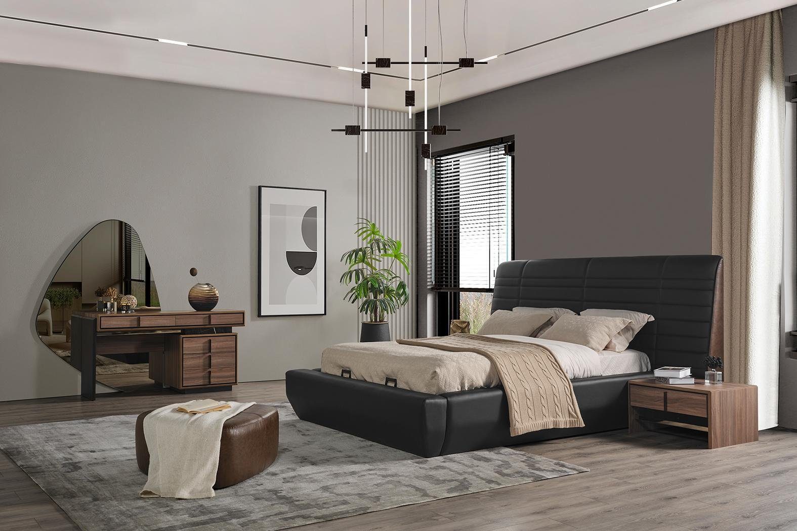 JVmoebel Schlafzimmer-Set Schlafzimmer Nachttische Made Europe Schminktischh Spiegel 2x In mit Luxus, Set Bett