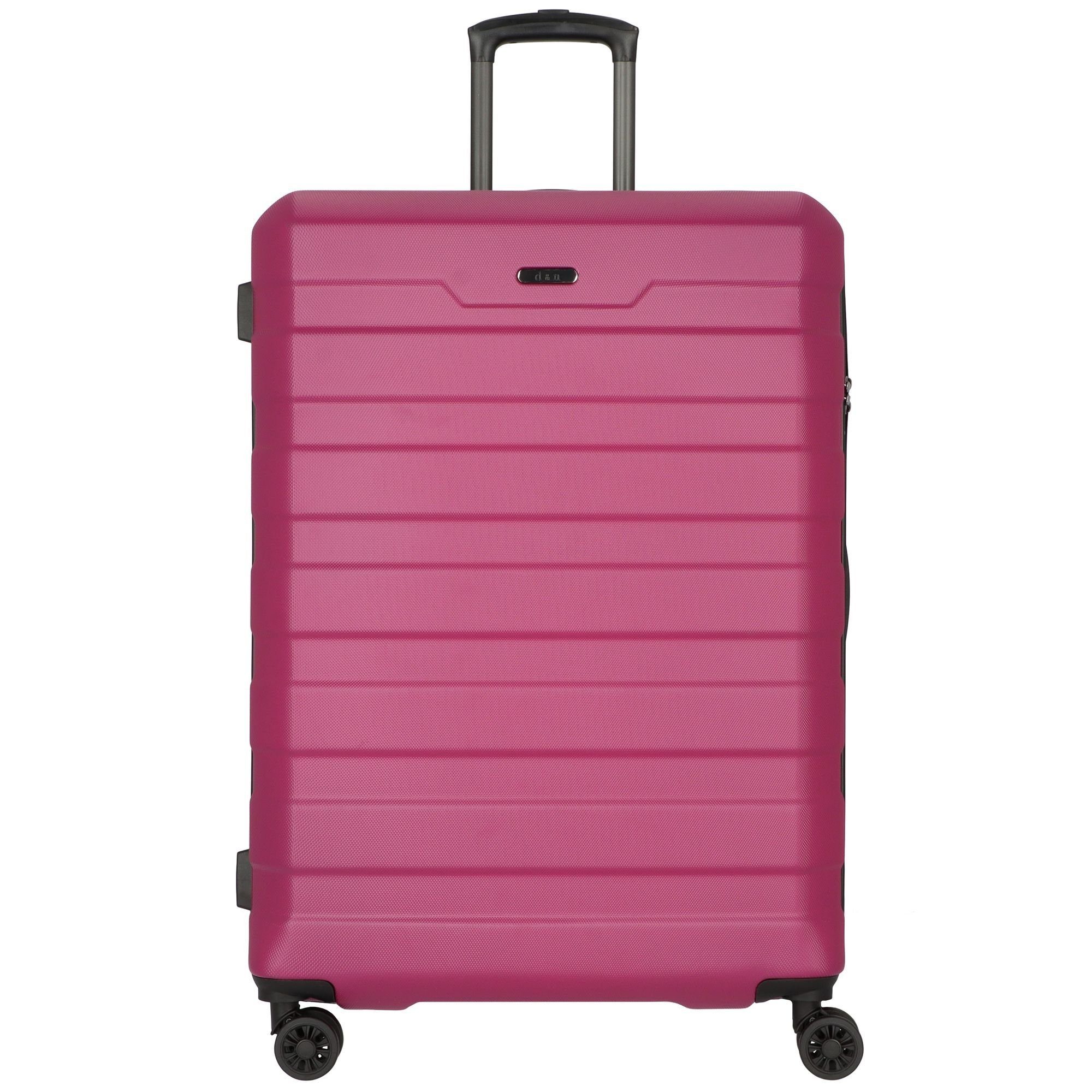 D&N Rollen, 2400, Travel Line 4 ABS Hartschalen-Trolley pink