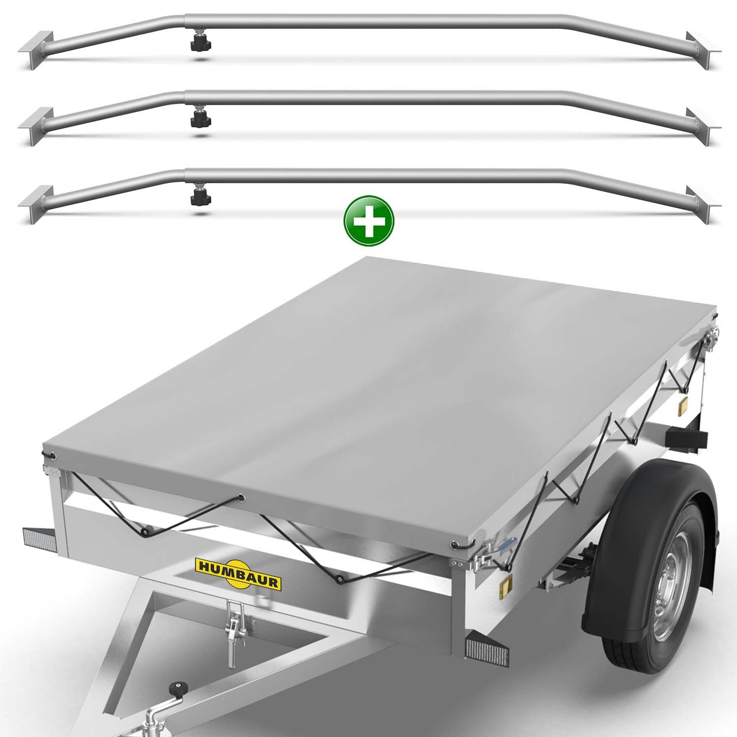 Tarpofix® Schutzplane Anhänger Flachplane 211 x 116 cm inkl. Planenseil,  randverstärkte Anhängerplane Abdeckplane - u.a. passend für Humbaur Steely  & Humbaur Startrailer Modelle