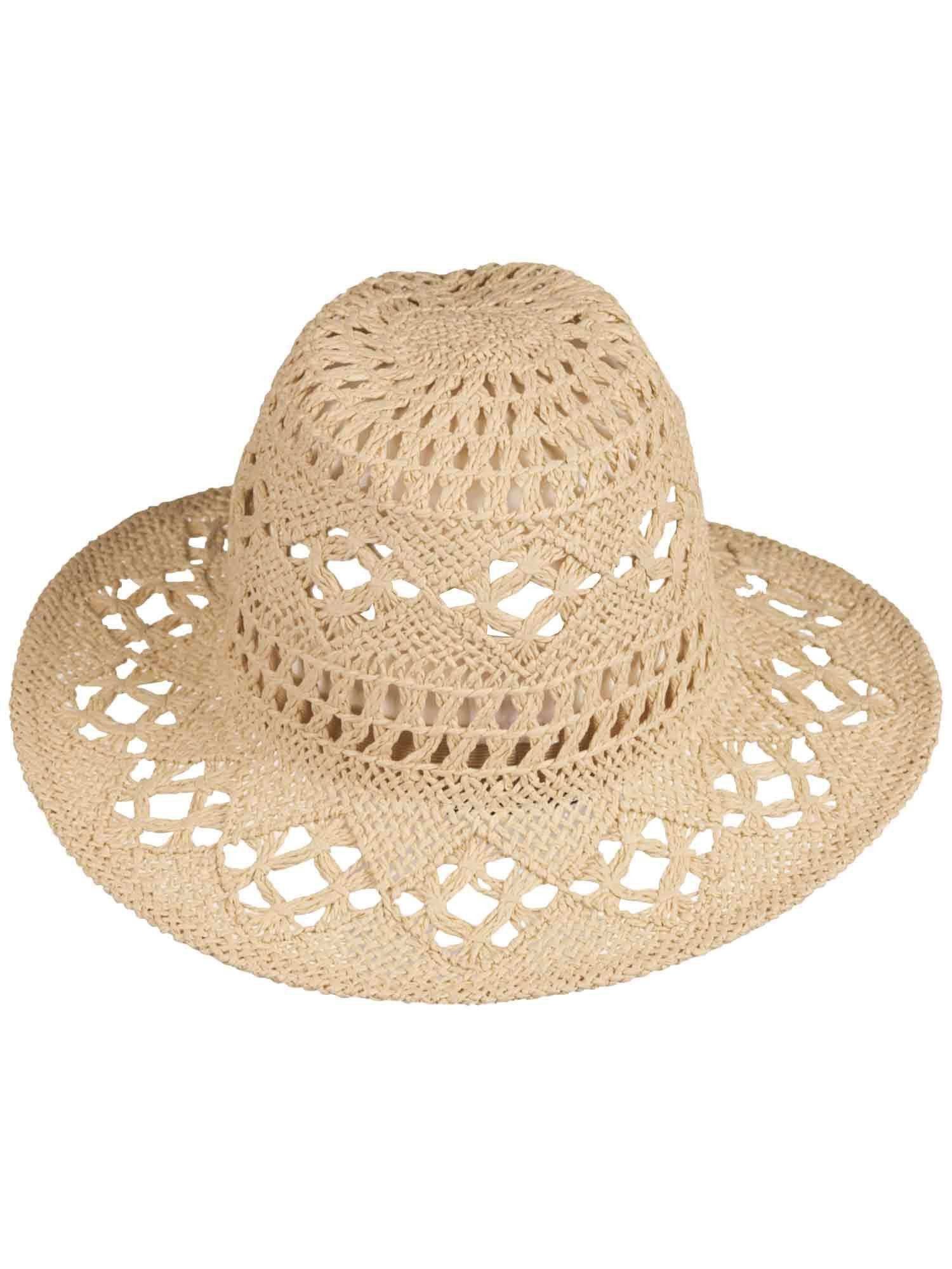 Loevenich Sonnenhut Leichter Loevenich Papier-Fedora mit Boho-Muster