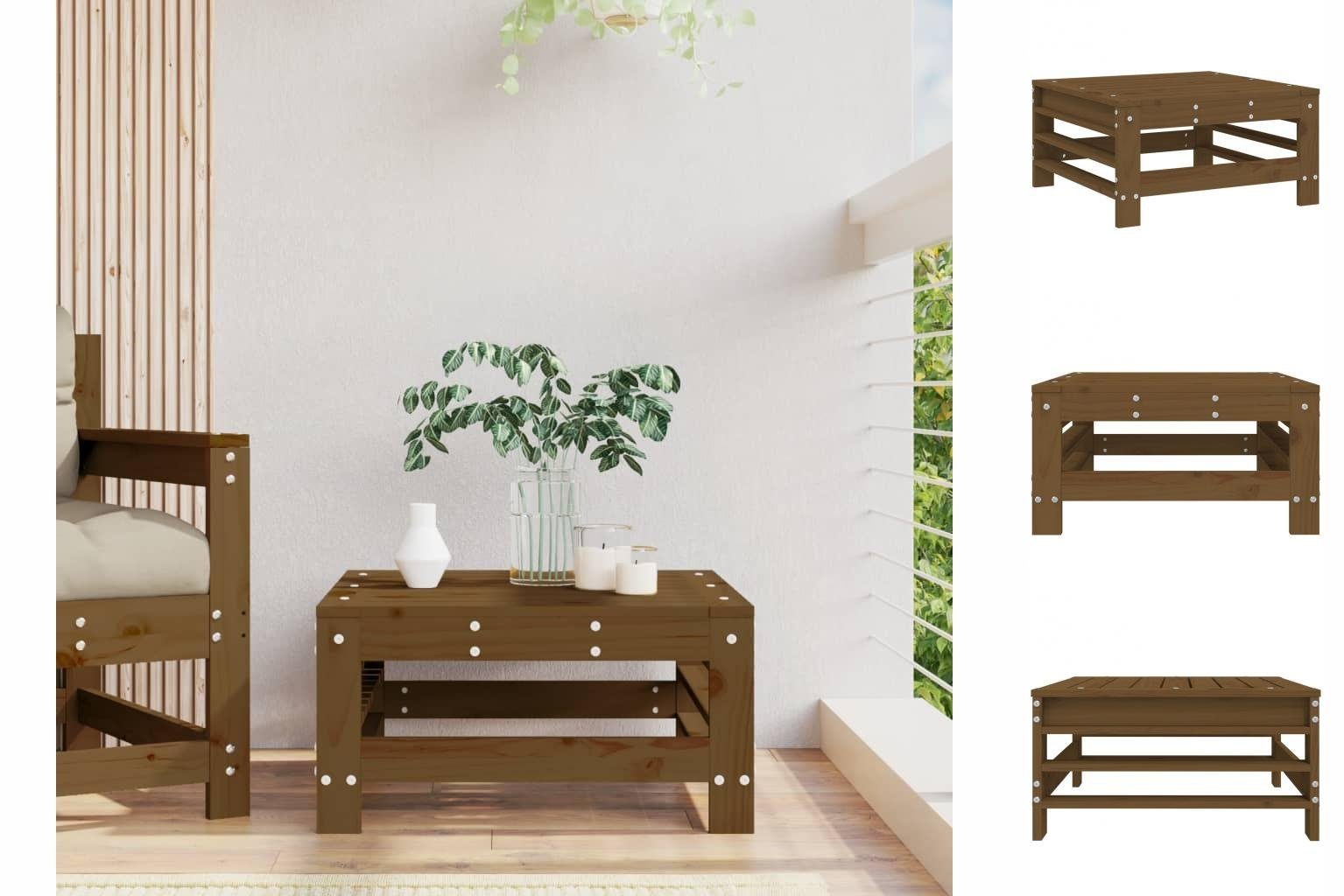 VidaXL Gartenhocker Aus Kiefern-Massivholz – Modular, Latten-Design, Weiß, 70x70x30 Cm, Max. 110 Kg, Für Terrasse & Balkon