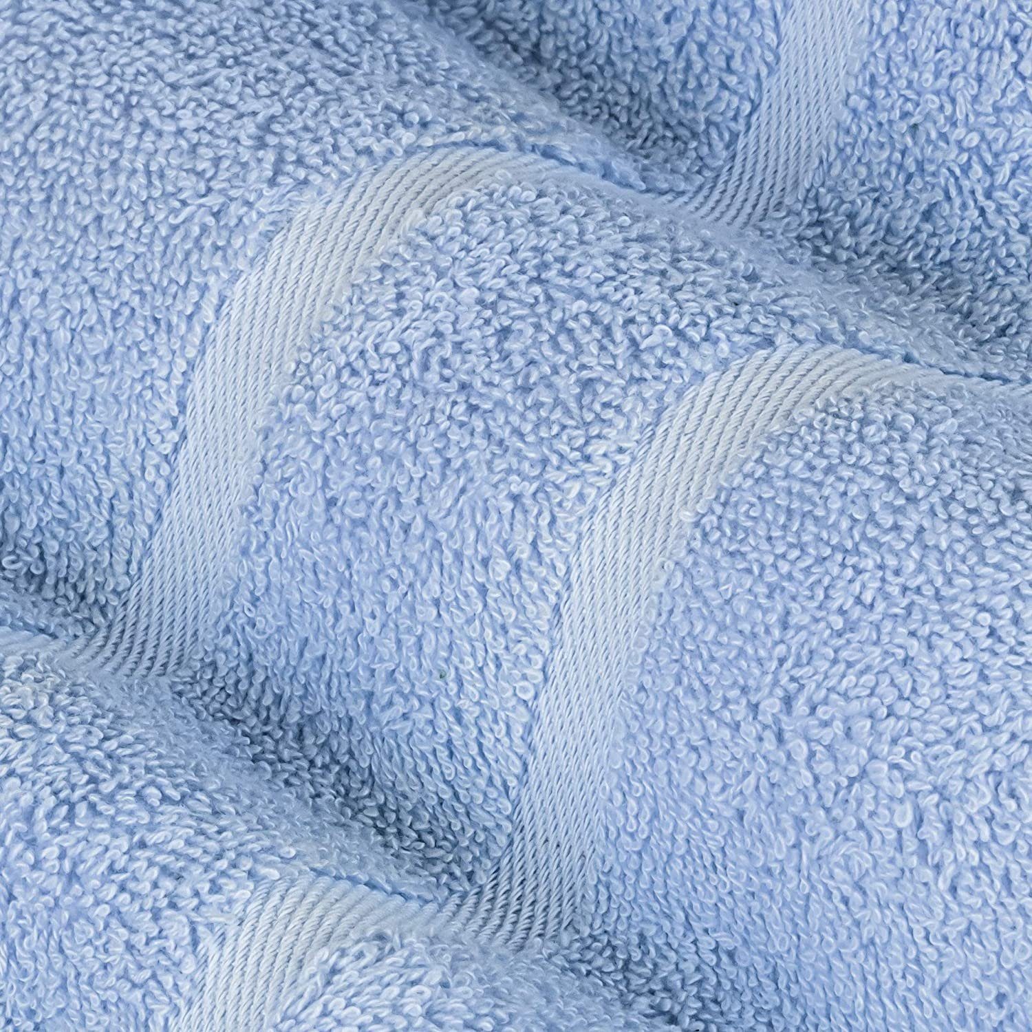 StickandShine Handtuch 2er 500g/m² 500GSM Frottee aus Hellblau (2 Frottee 50x100 Set Premium 100% Stück), in Baumwolle Handtuch cm Baumwolle 100