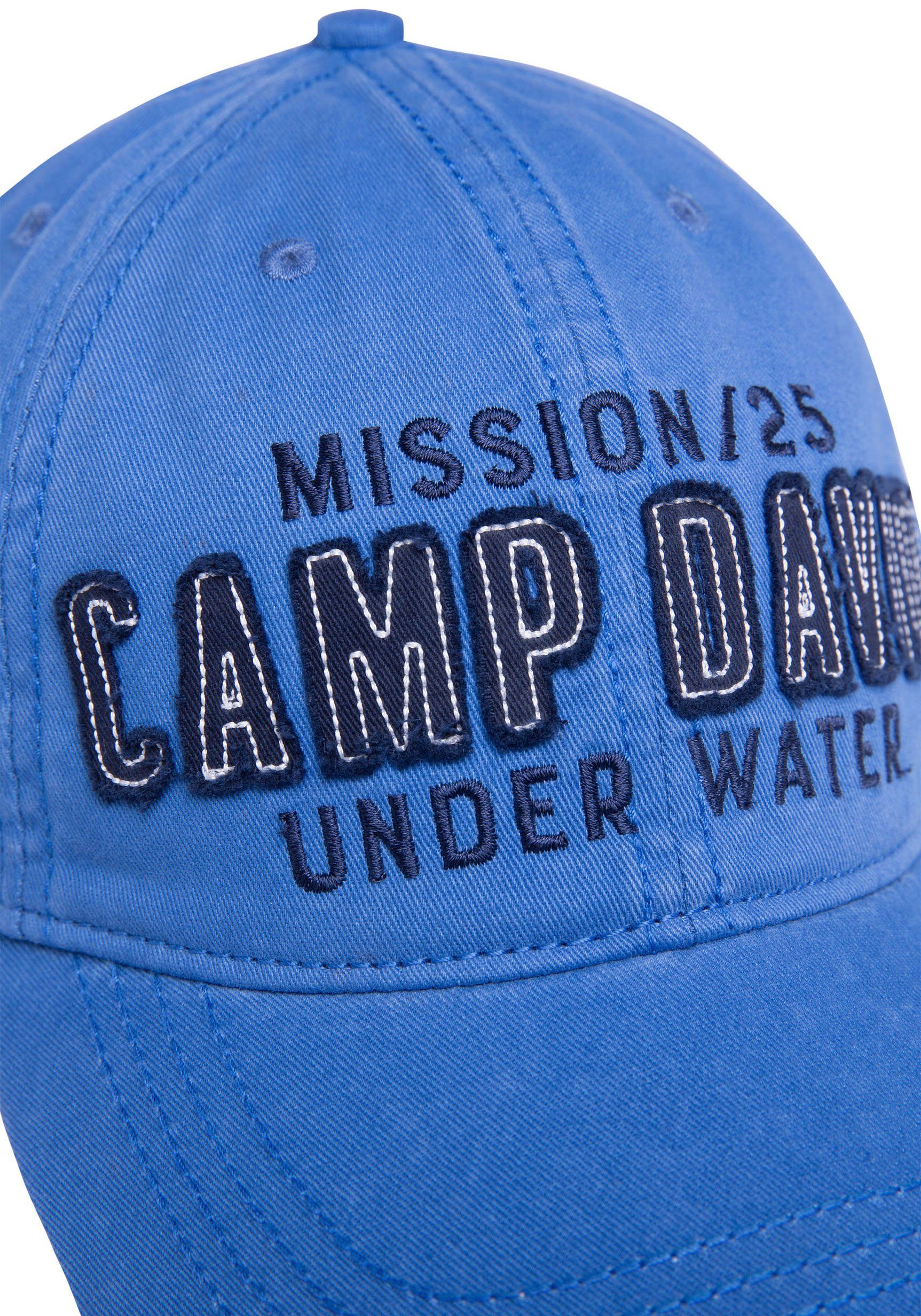 Cap mit gewaschener DAVID Optik blue Baseball pacific CAMP