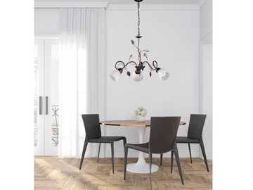 meineWunschleuchte LED Kronleuchter, LED wechselbar, Warmweiß, Florentiner Lampe Pendelleuchte dreiflammig Design-klassiker, Ø70cm