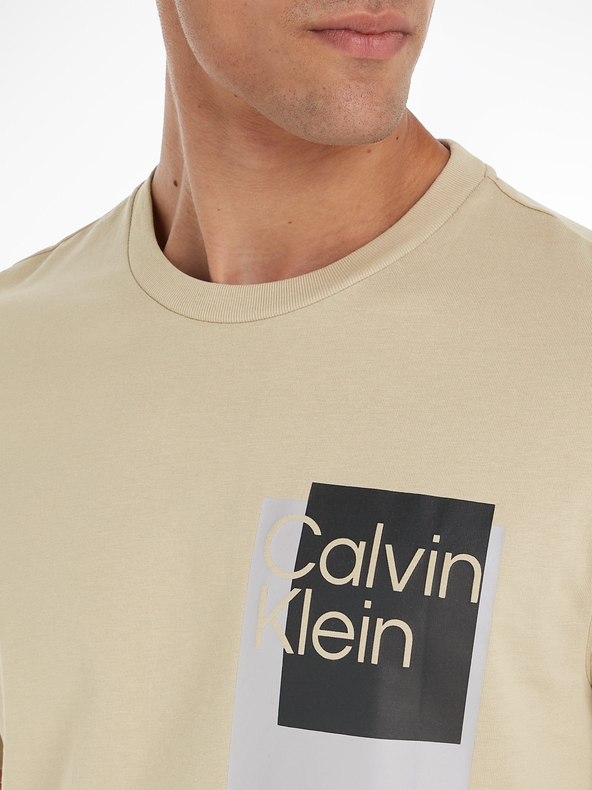 T-Shirt T-SHIRT LOGO Klein BOX Eucalyptus OVERLAY Calvin