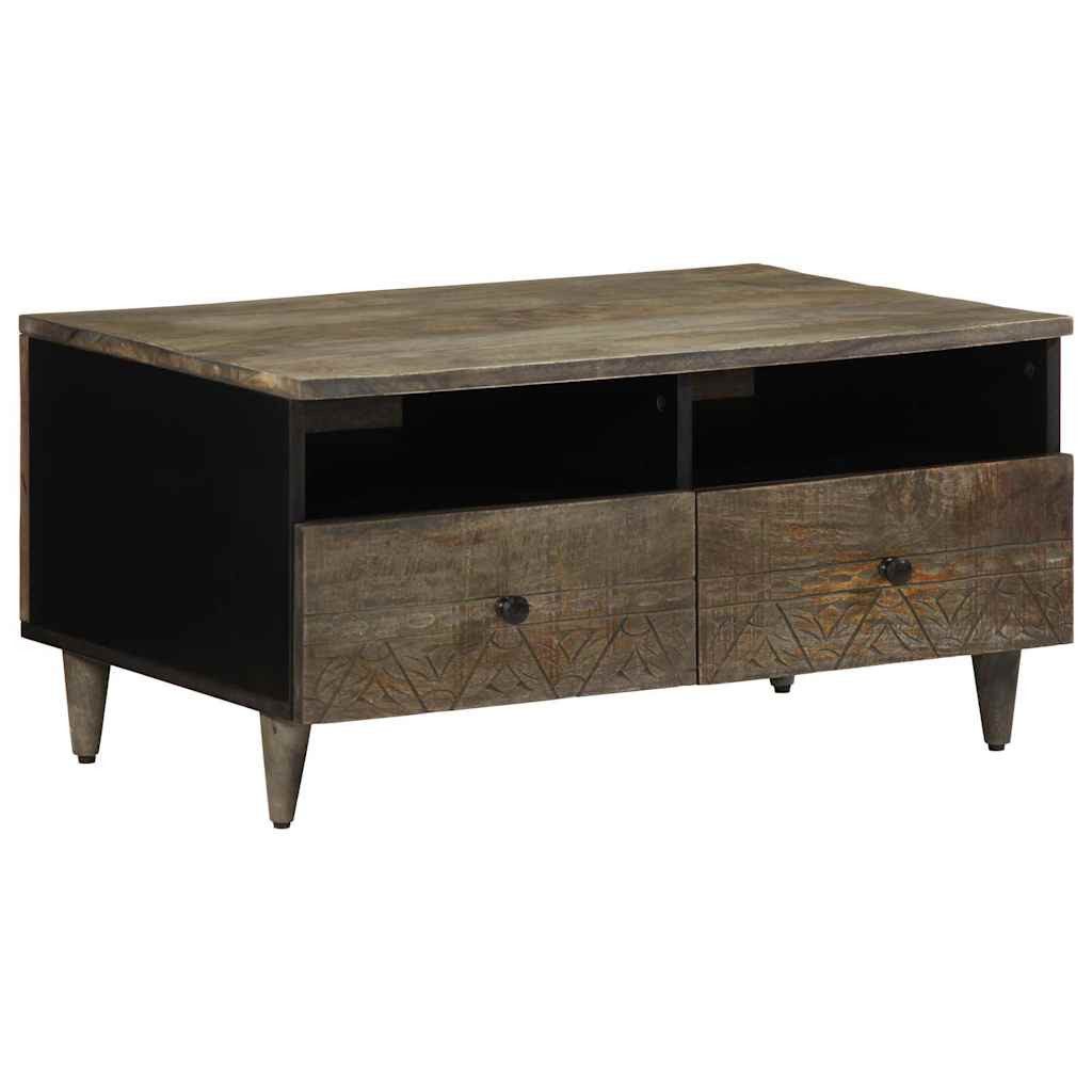 vidaXL Couchtisch Couchtisch Hellgrau 80x54x40 cm Massivholz (1-St)