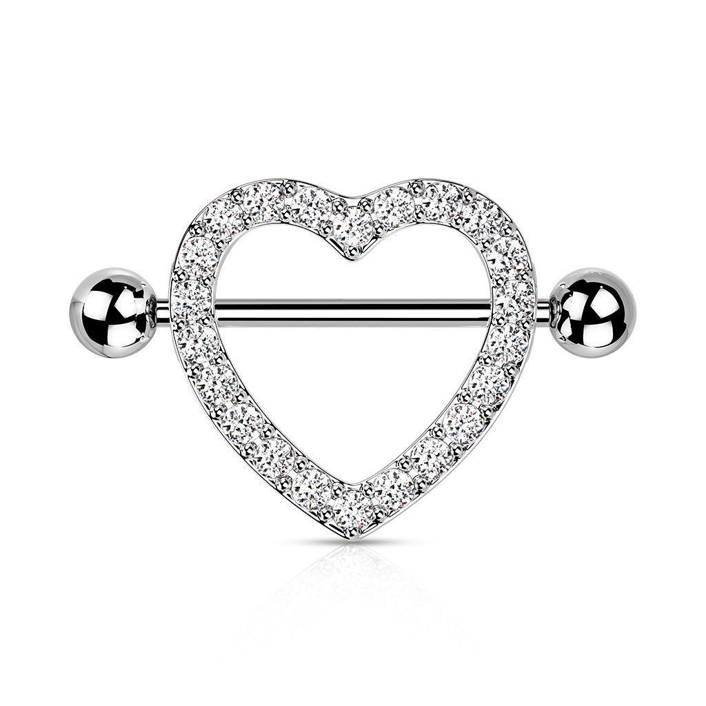 viva-adorno Brustwarzenpiercing Herz Zirkonia Nippelpiercing Brustpiercing, günstig online kaufen