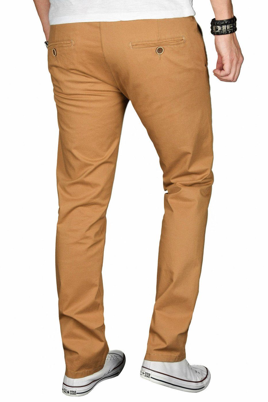 Alessandro Salvarini Chinohose Herren Slim Fit – Stretch Stoffhose Baumwolle Moderne Chino mit schmalem Schnitt und hohem Tragekomfort