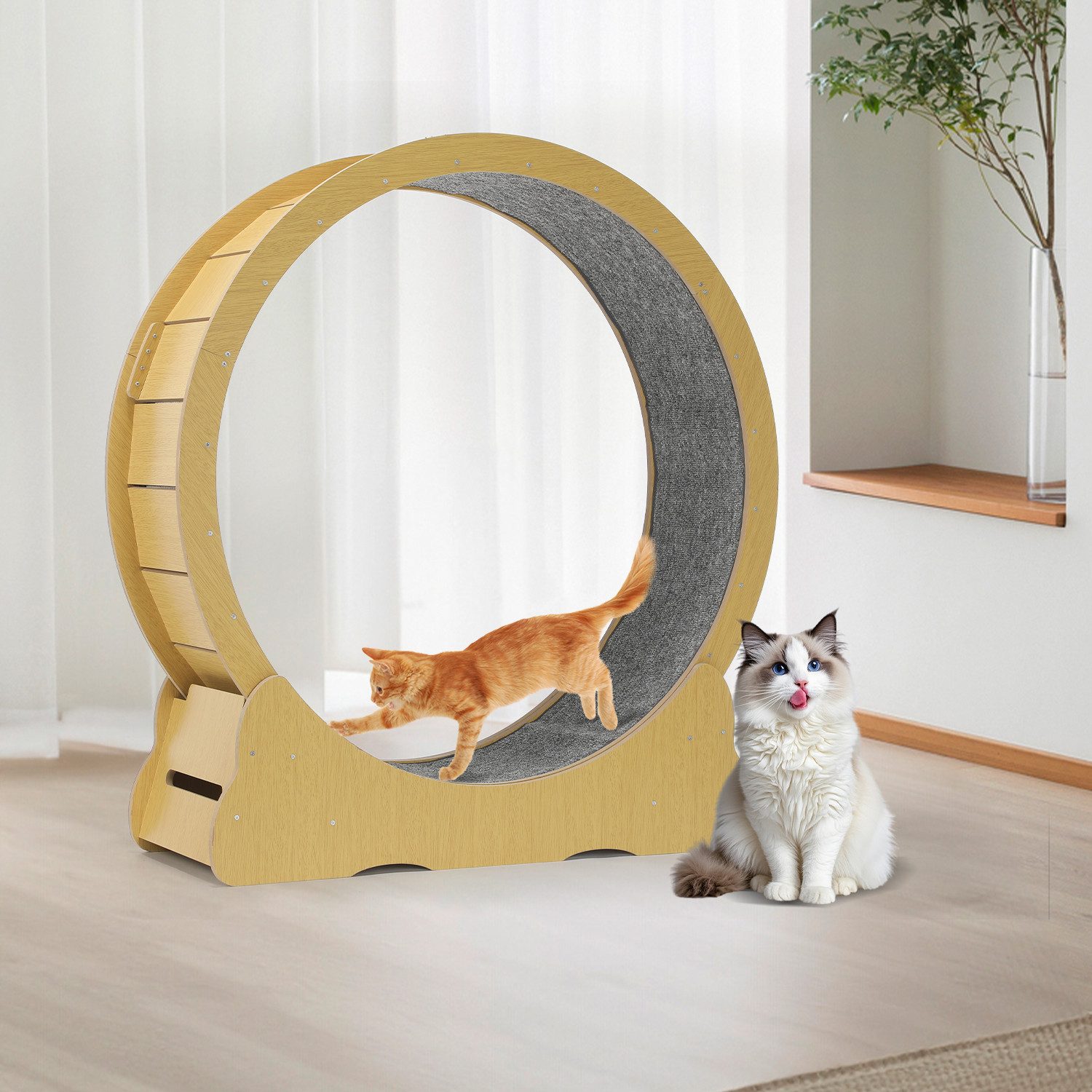 oyajia Tier-Intelligenzspielzeug Katzenlaufrad, MDF, MDF, Innendurchmesser günstig online kaufen