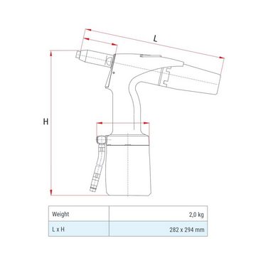 GOEBEL GmbH Blindnietzange 2244000003, airPower 3 - Pneumatische Hydraulische Blindnietsetzgerät, Arbeitsbereich ø 4,8 / 5,0 / 6,0 / 6,4 mm, Blindnietgerät Setzgerät Pistole Niete Setzwerkzeug Druckluft Nietpistole- Nietzange - Nietenzange - Blindnietzange