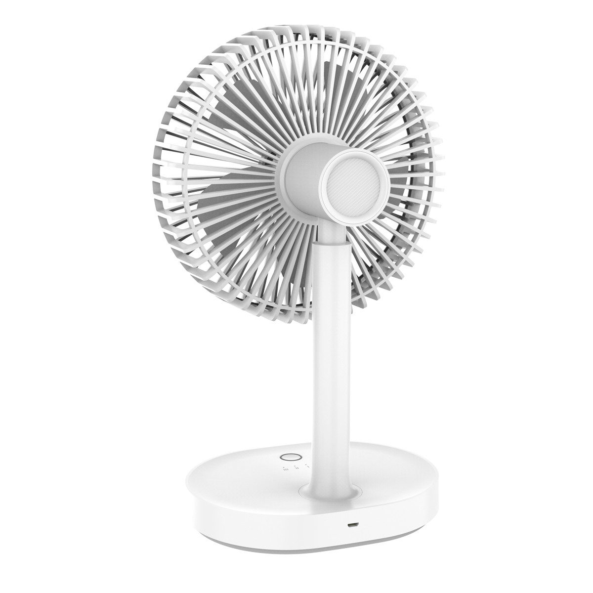 Platinet Tischventilator PRDF0326, 19 cm Durchmesser, Ventilator mit 3000 mAh und Nachtlicht