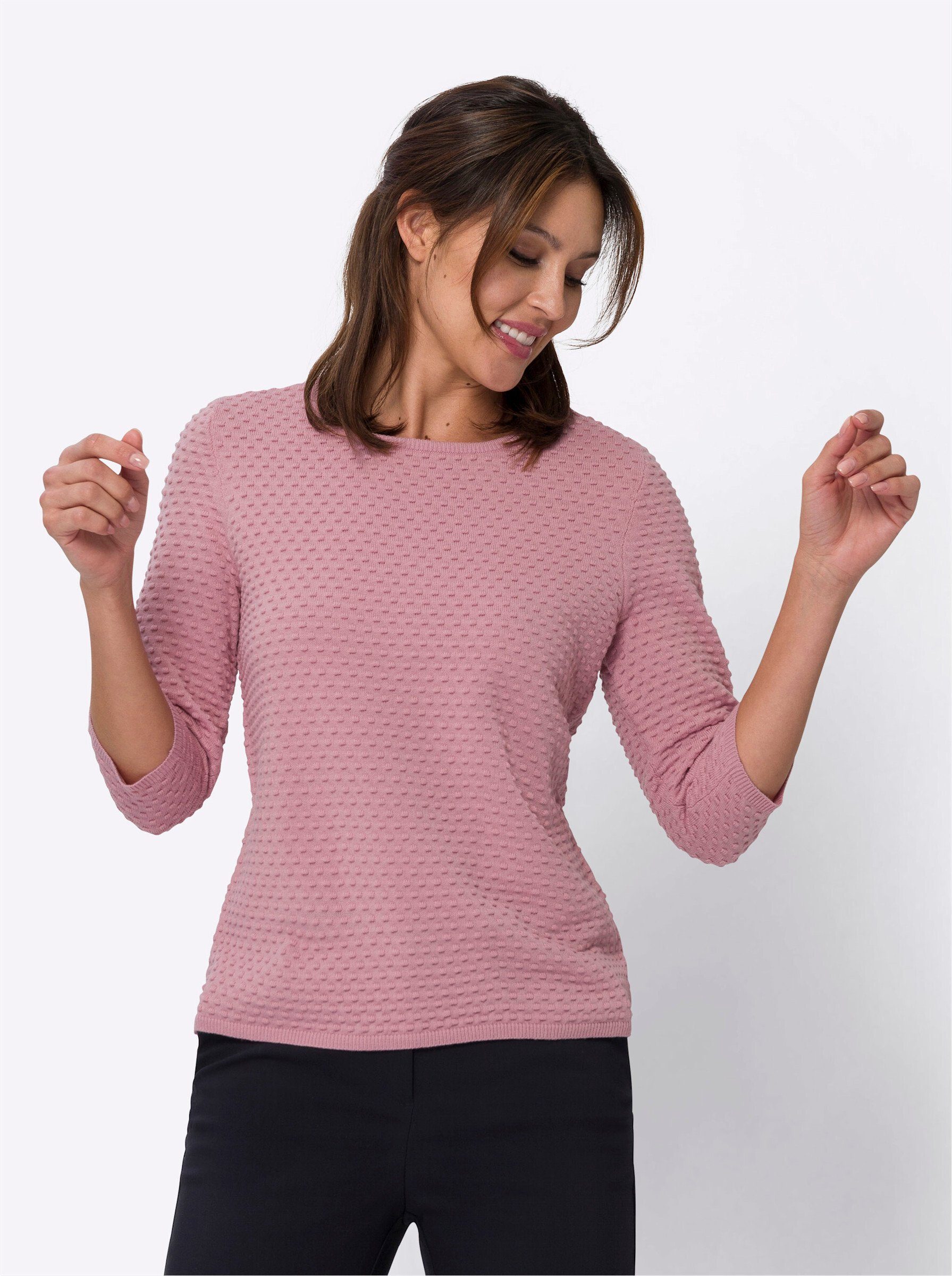 Strickpullover Rundhalspullover