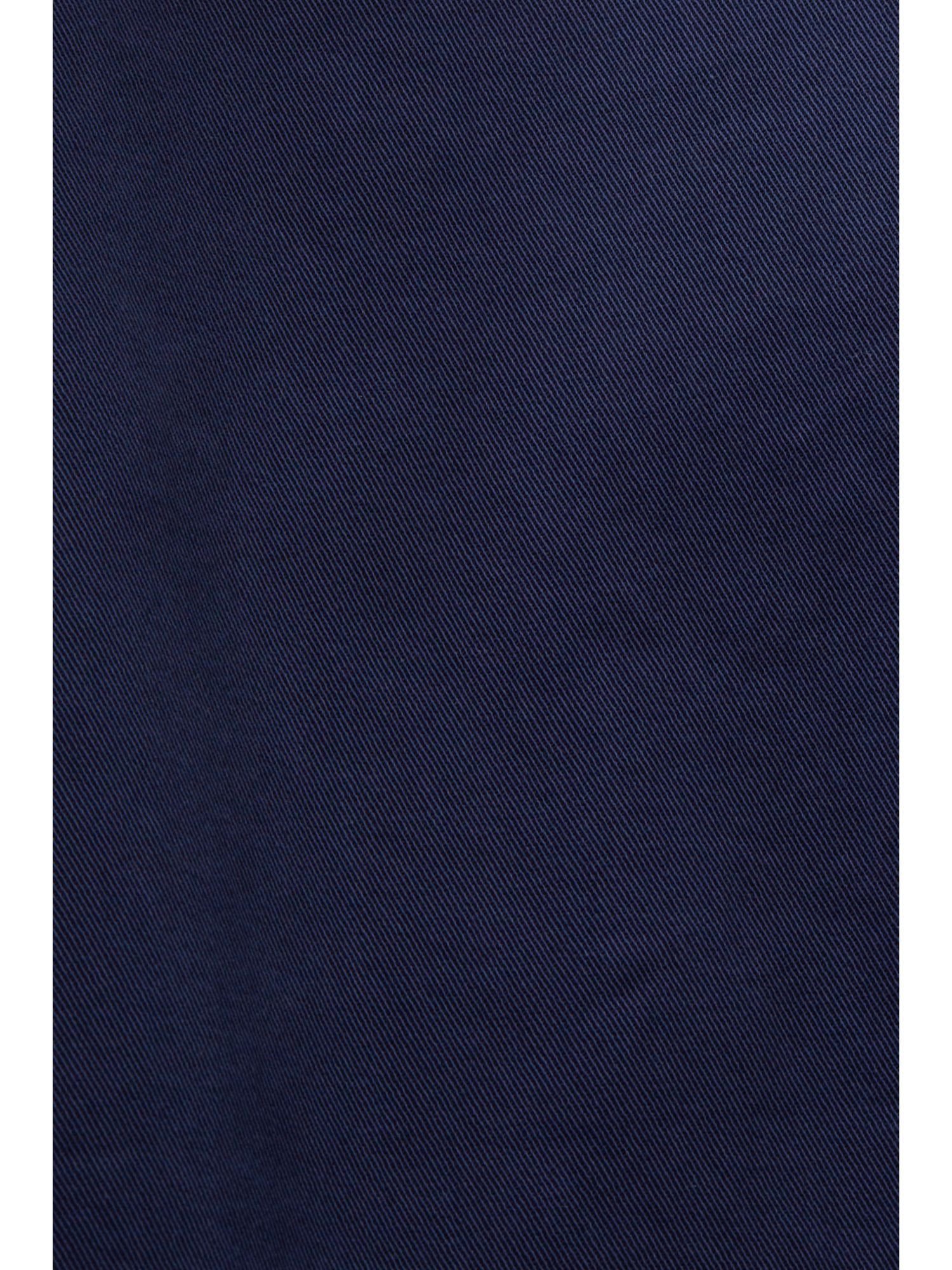 Esprit Stretch-Hose Chinohose in BLUE Passform mit mittelhohem DARK Bund gerader