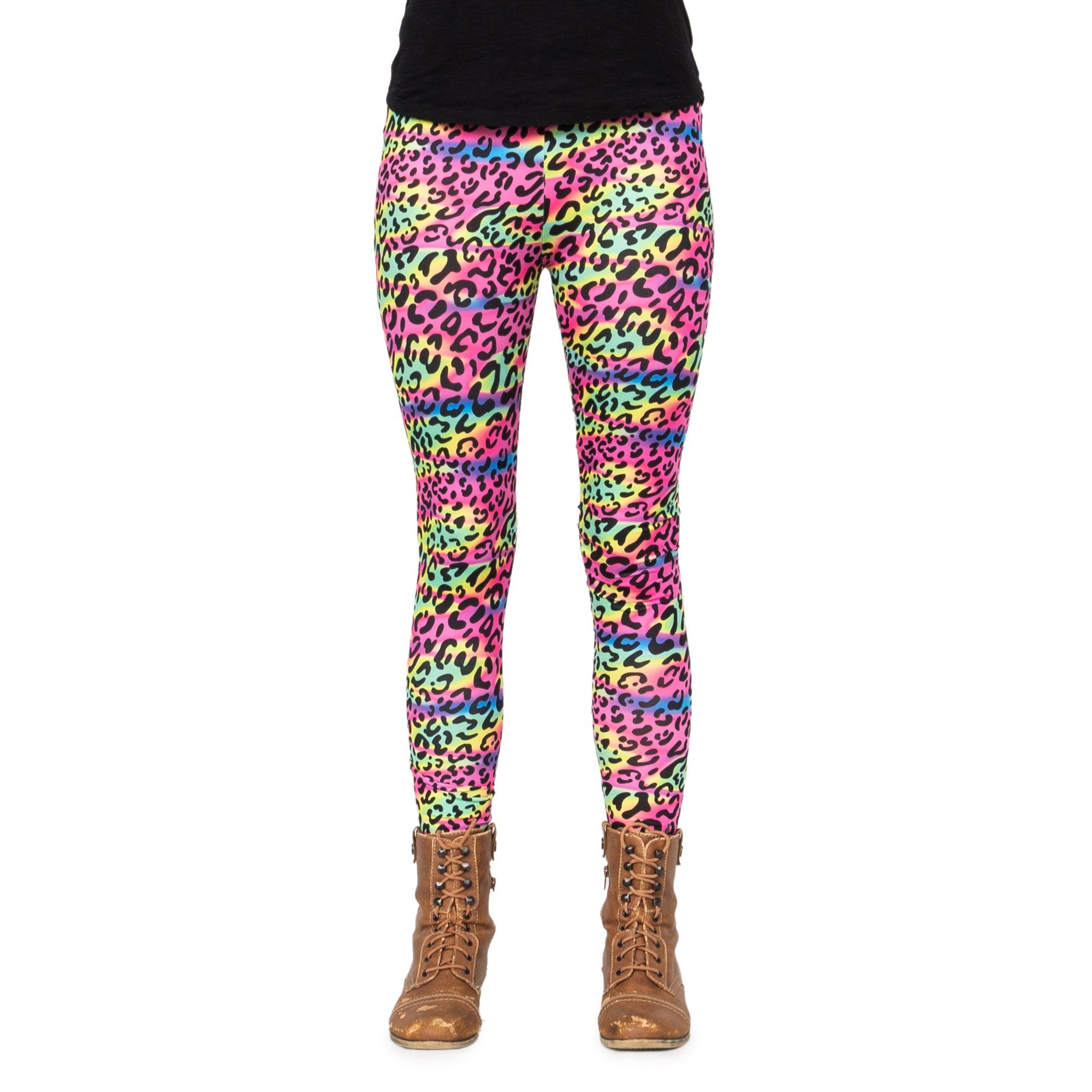 cosey Leggings Leo Line Leggings im Leoparden-Design, 2 Größen (XS–S & M–L) 34/XS bis 36/S