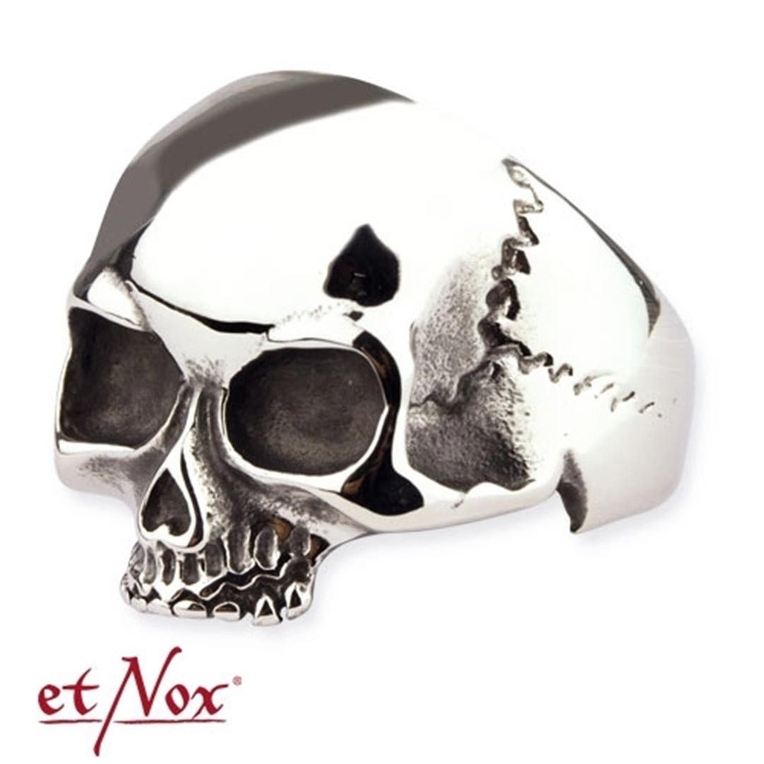 etNox Fingerring Totenkopf Ring Herren