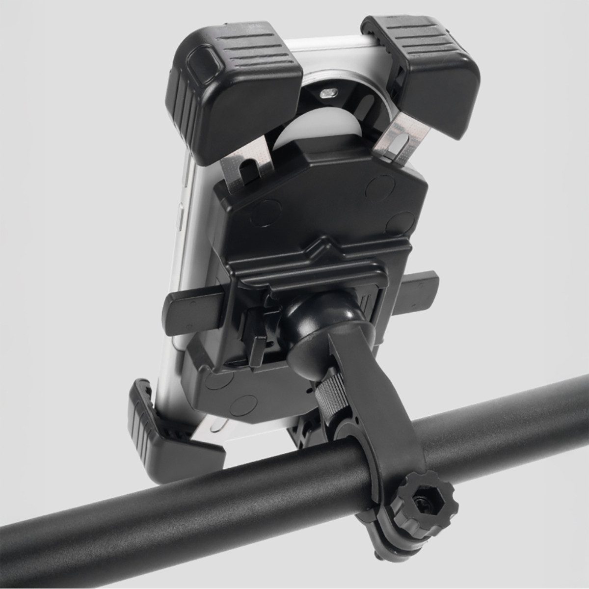 Wozinsky Smartphone Holder WUD-01B, (up to 7.2 inches, one-hand clamp with release, angle adjustable, silicone pads)