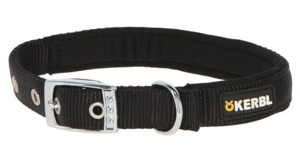 Kerbl Hunde-Halsband Halsband Miami Plus 53 cm - 61 cm schwarz 82190