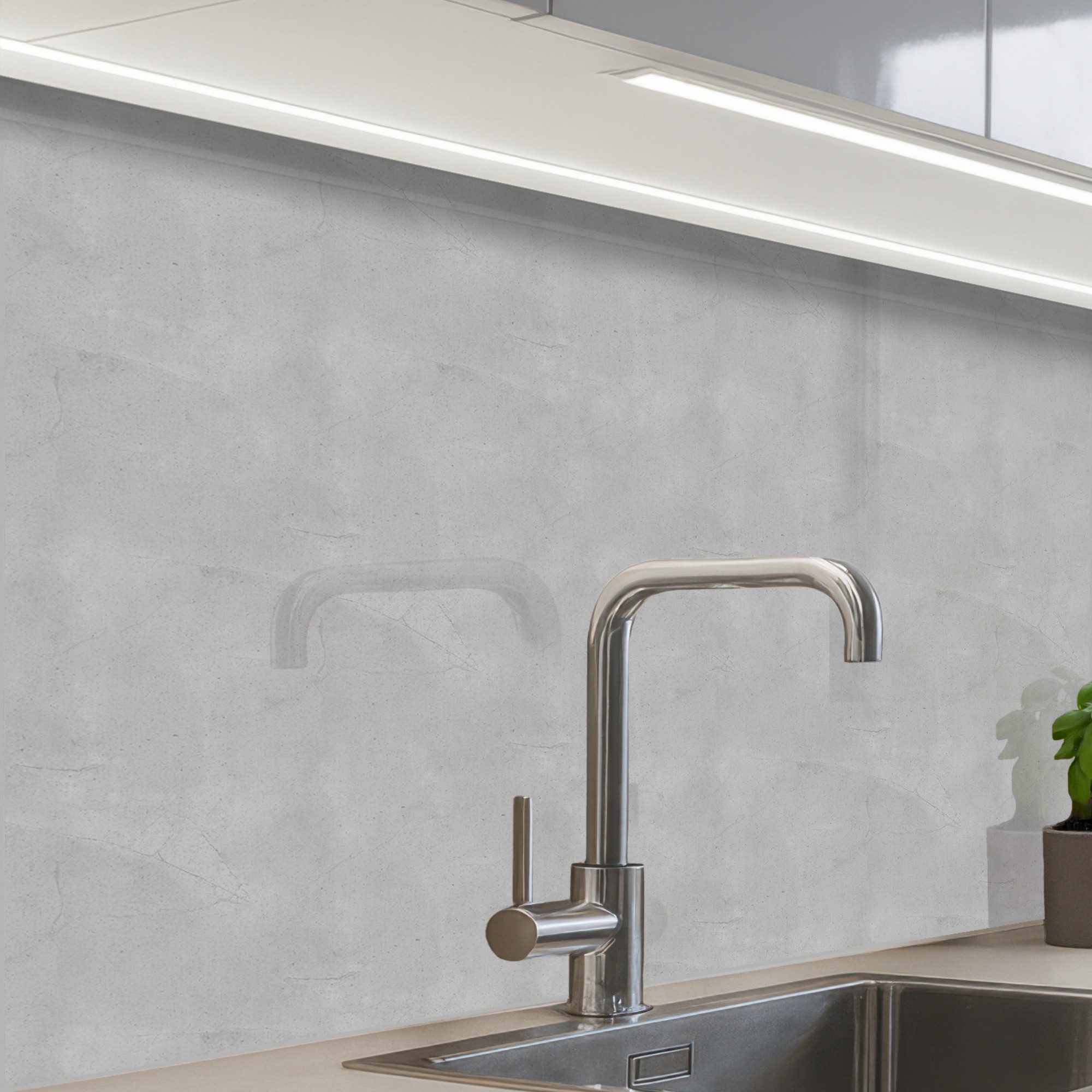 KitchenYeah Küchenrückwand Muster selbstklebend (keine Folie) Stein - Muster - Beton, (1-tlg), Spritzschutz, Küche, Rückwand, Küchenwand, Küchenfront, 30x20 cm