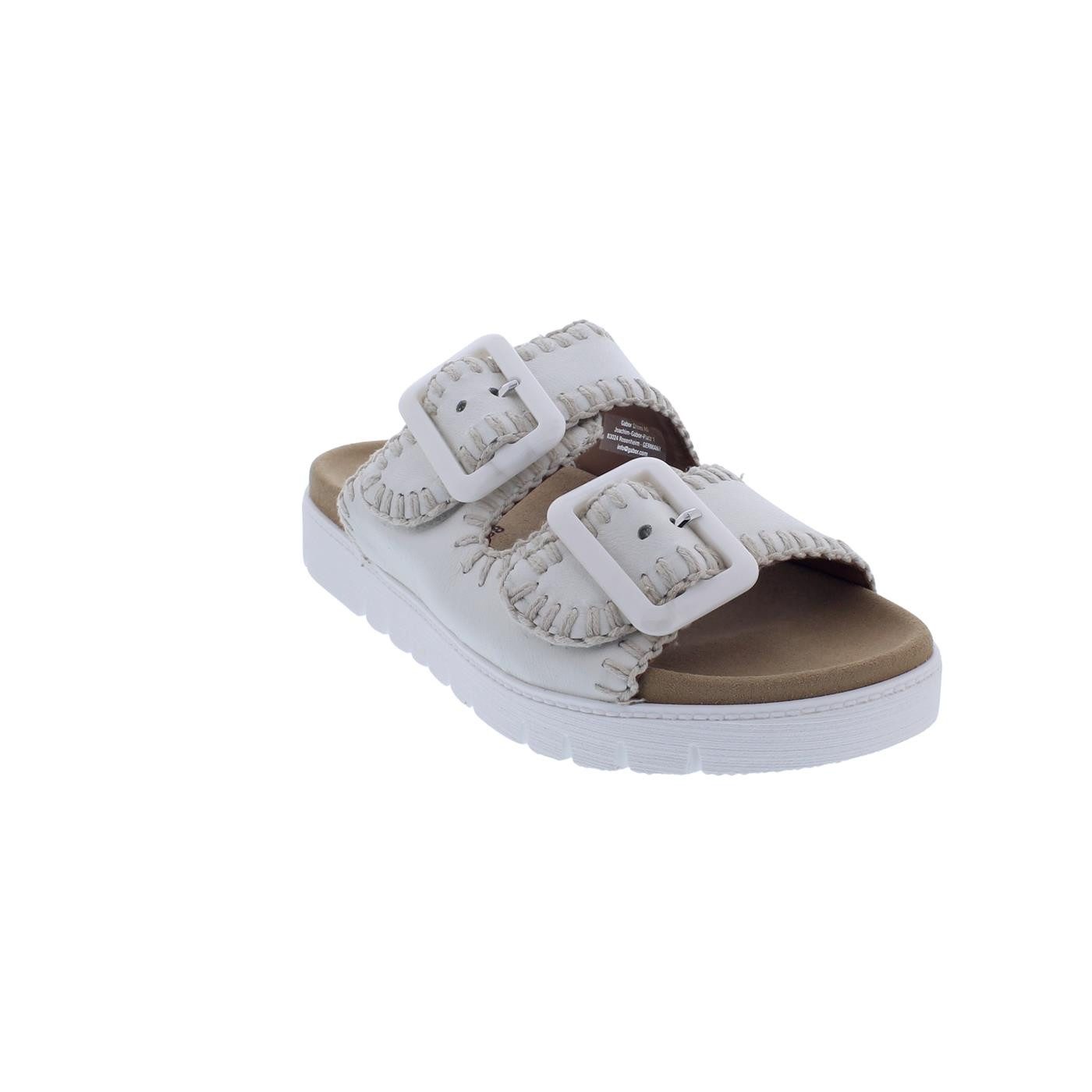 Gabor Gabor Pantolette 63.741.20, Glattleder, Latte-Offwhite, günstig online kaufen