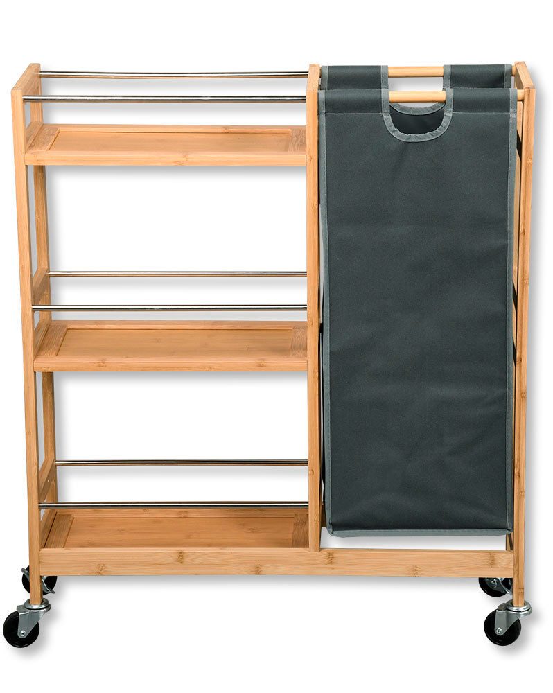 KESPER® Küchenwagen Nischenwagen mit Flaschensammler, Bambus günstig online kaufen