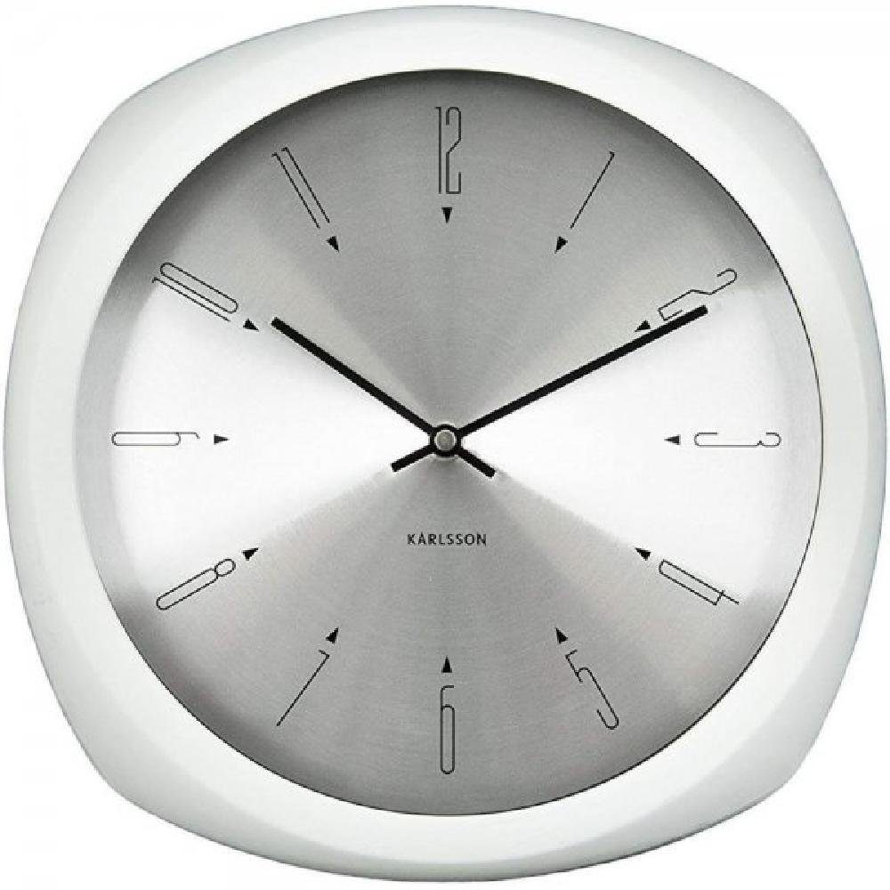 Karlsson Uhr Wanduhr Aesthetic Square White Alu (30,5cm)