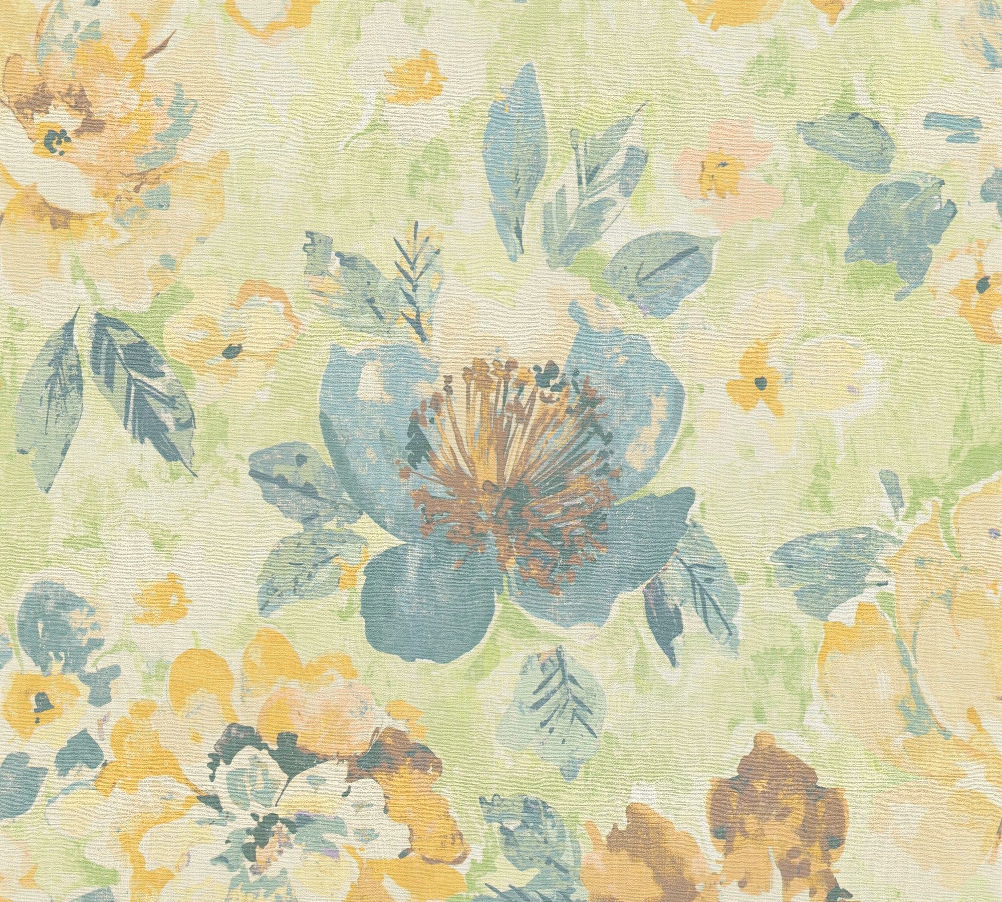 A.S. Création Vliestapete Aquarell Dreams Blumen-Tapete Mustertapete Aquarellfarben Blumen, glatt, matt, (1 St), Vliestapete Landhaus für Schlafzimmer Küche Wohnzimmer Blumen Design