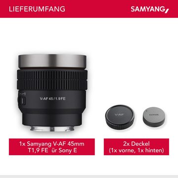 Samyang V-AF 45mm T1,9 FE für Sony E Normalobjektiv