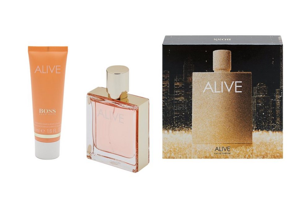 BOSS Duft-Set Boss Alive Set, 2-tlg., Set beinhaltet: Eau de Parfum, Body  Lotion