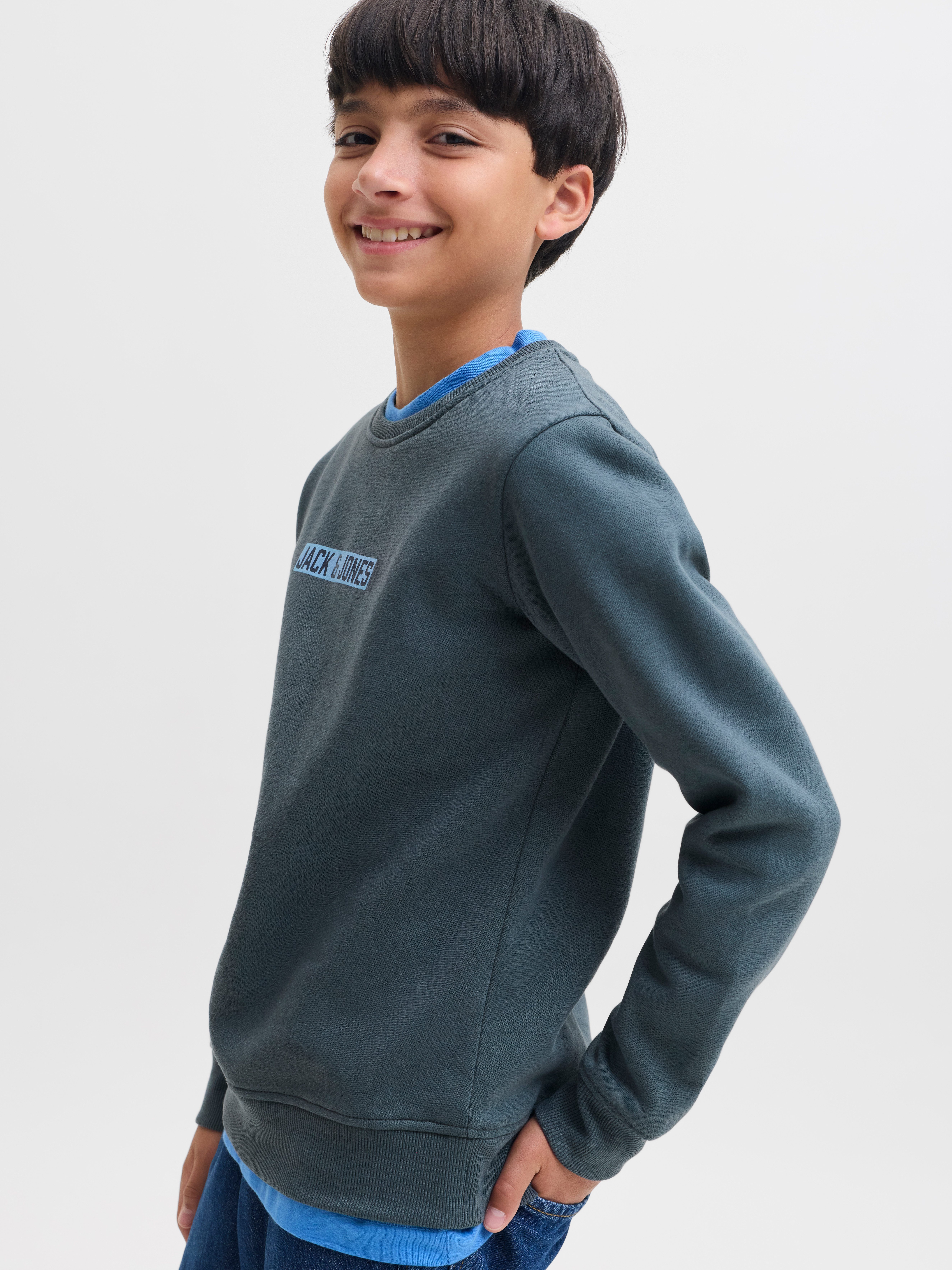 Jack & Jones Junior Sweatshirt JJMUNK SWEAT CREW NECK SN JNR Materialmix, regular fit
