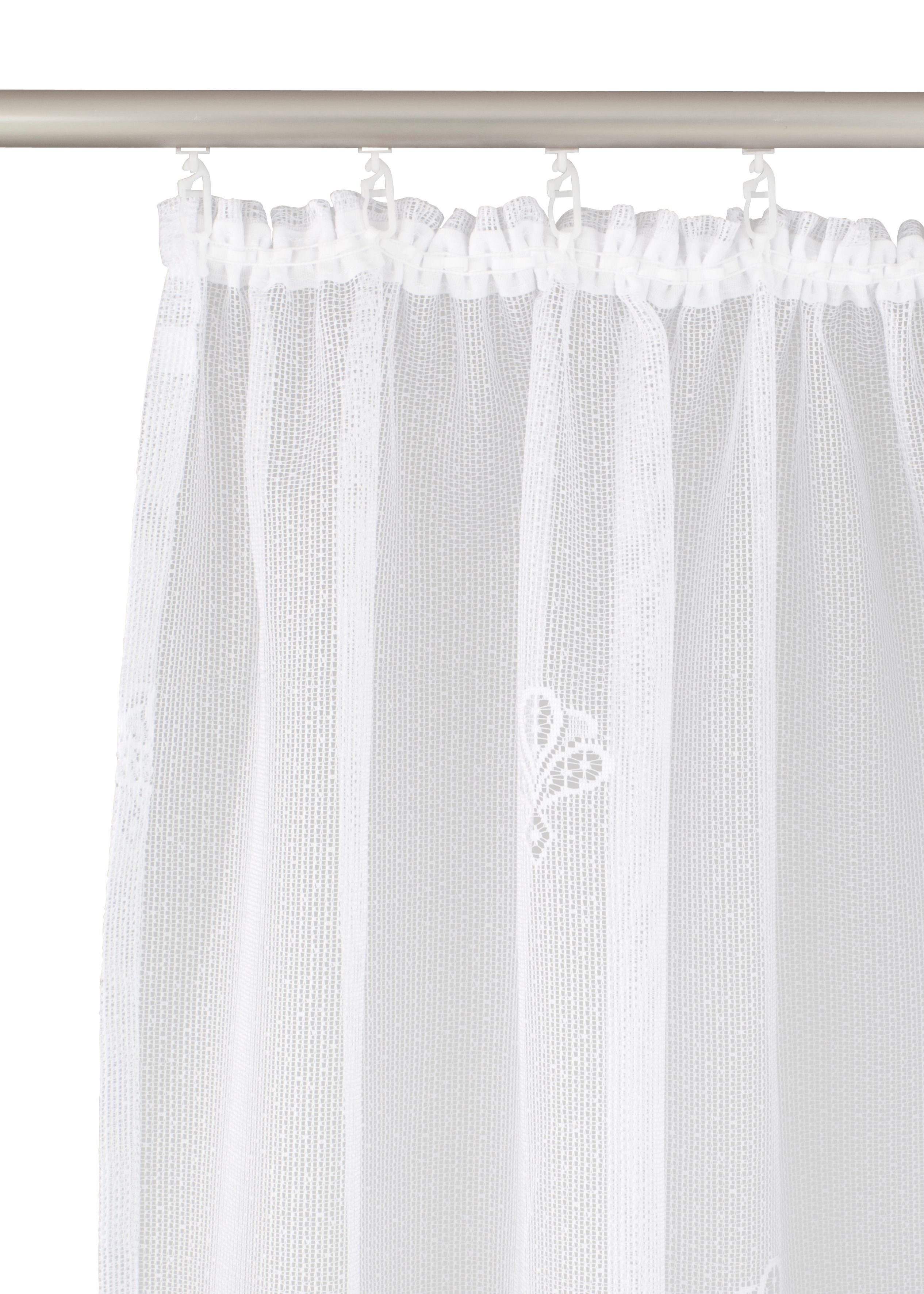 Weckbrodt Gardine Aletta (1 St), Kräuselband, halbtransparent, Jacquard, Jacquard, strukturiert, halbtransparent, Allover,Motiv, Bordüre, Store – Bild 2 von 5