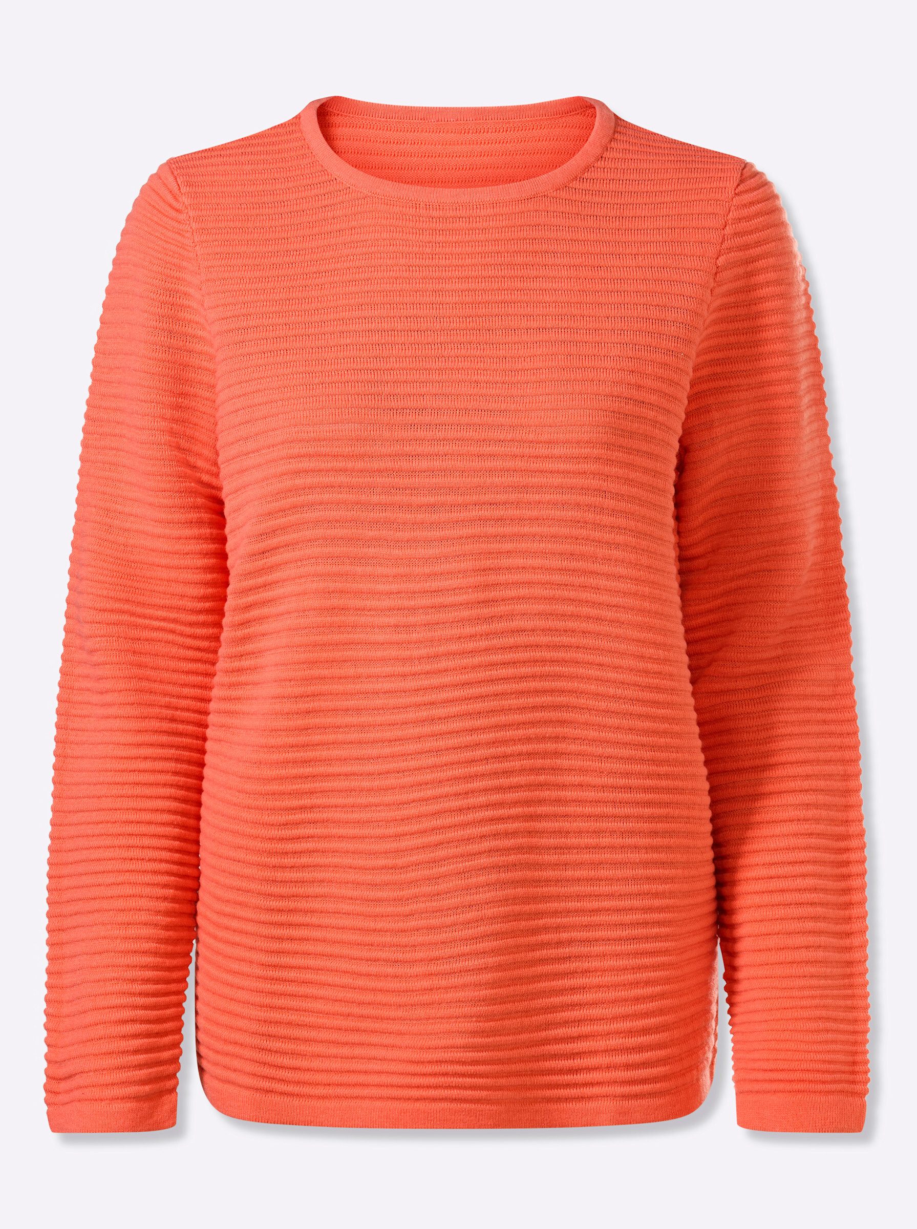 Sieh an! Strickpullover Langarm-Pullover Langarm Rippoptik