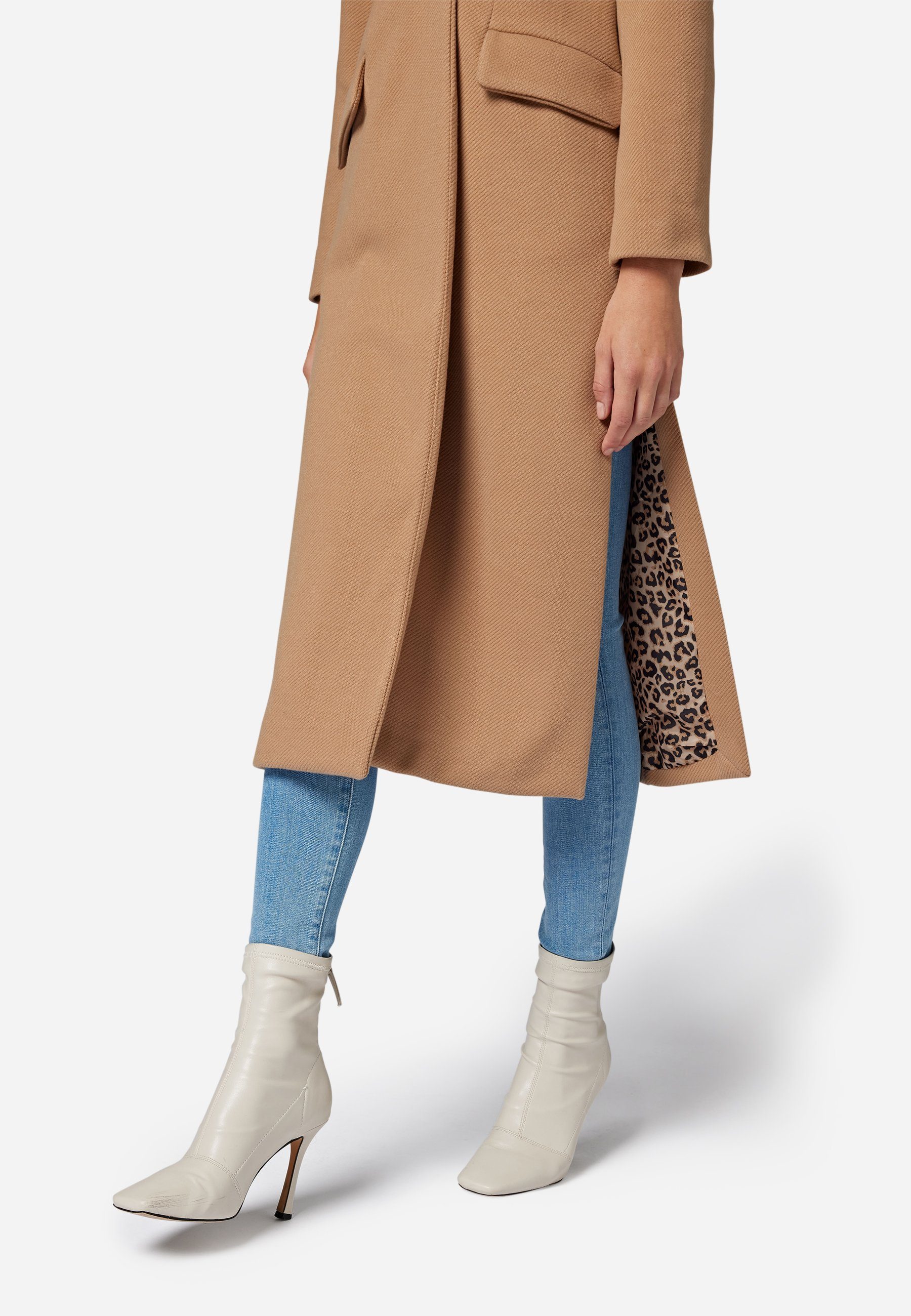 RICANO Langmantel Grazia Damenmantel mit seitlichem Schlitz und zwei Pattentaschen – Bild 5 von 5