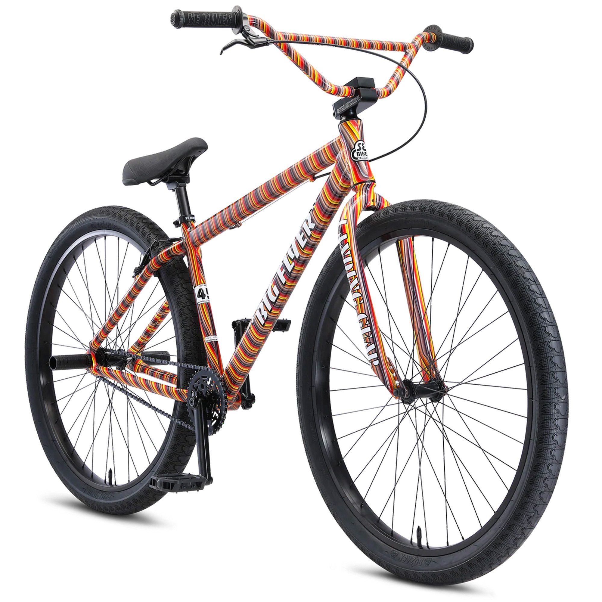 SE Bikes Mountainbike Big Flyer HD, 1 Gang, ohne Schaltung, Wheelie Bike Fahrrad Erwachsene Jugendliche ab 165cm BMX Rad Stuntbike striped fusion