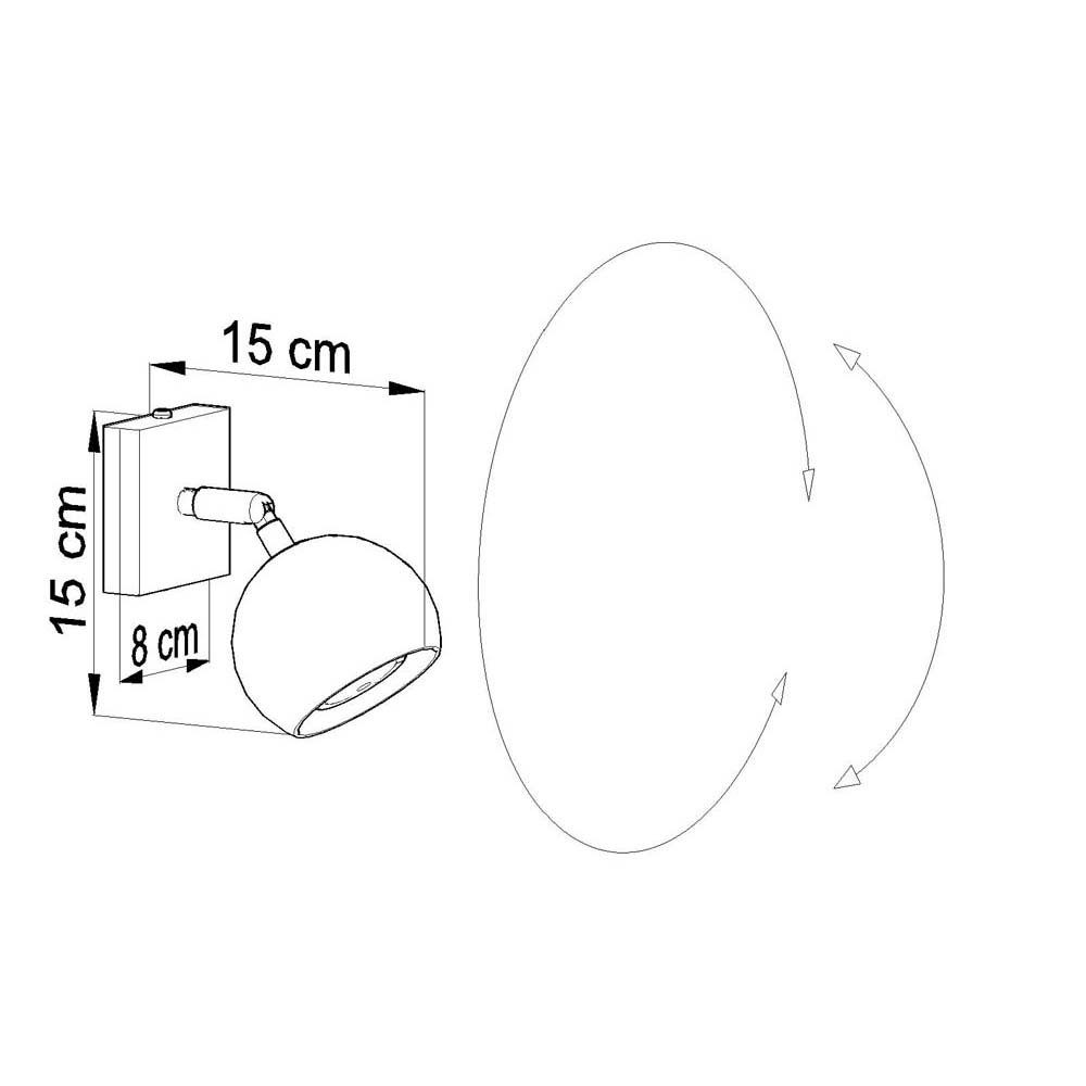 etc-shop Strahler Wandlampe Verstellbarer Wandleuchte, nicht Schlafzimmer Wandleuchte inklusive, Stahl Weiß Leuchtmittel