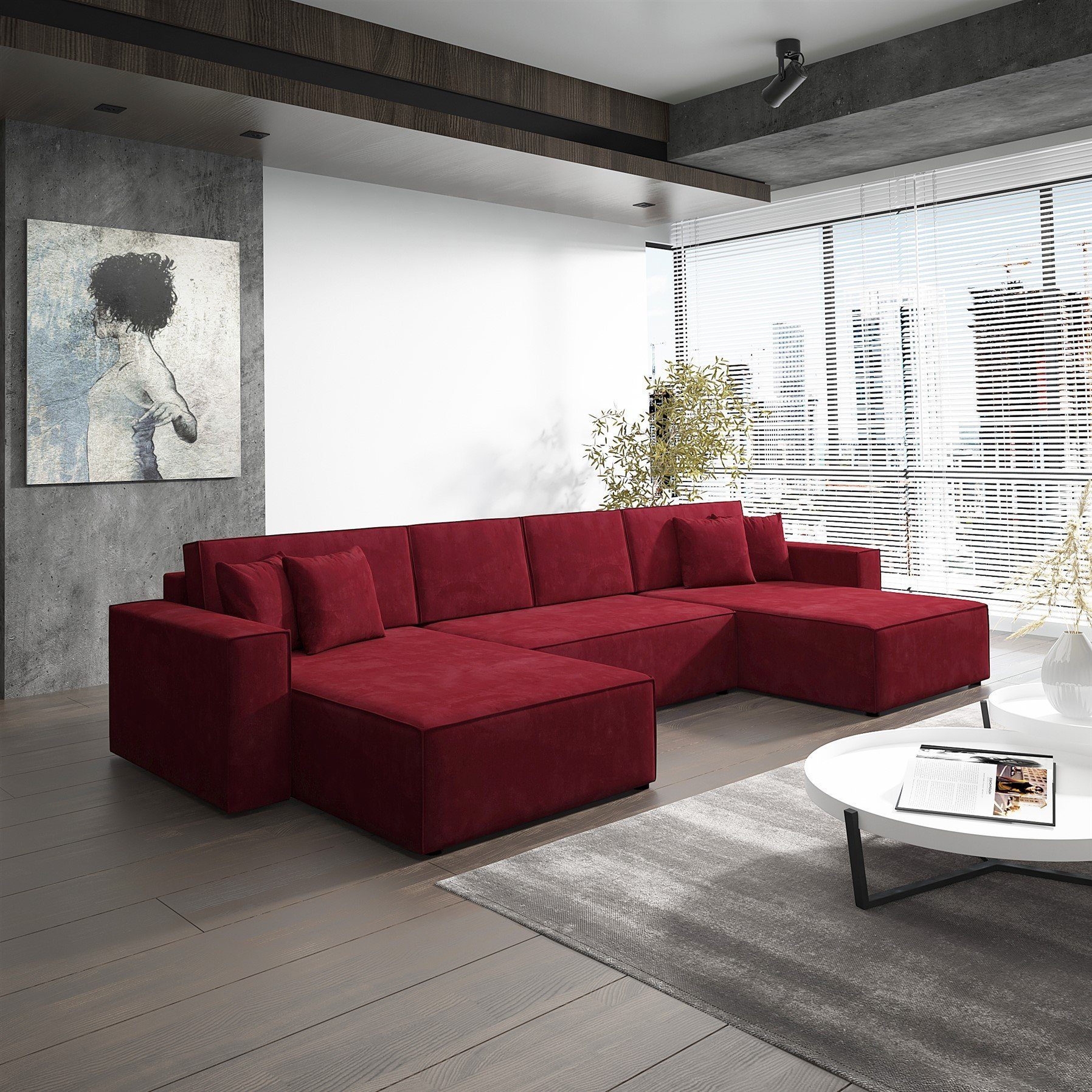 Fun Möbel Wohnlandschaft Schlafsofa Sofa CONOR günstig online kaufen