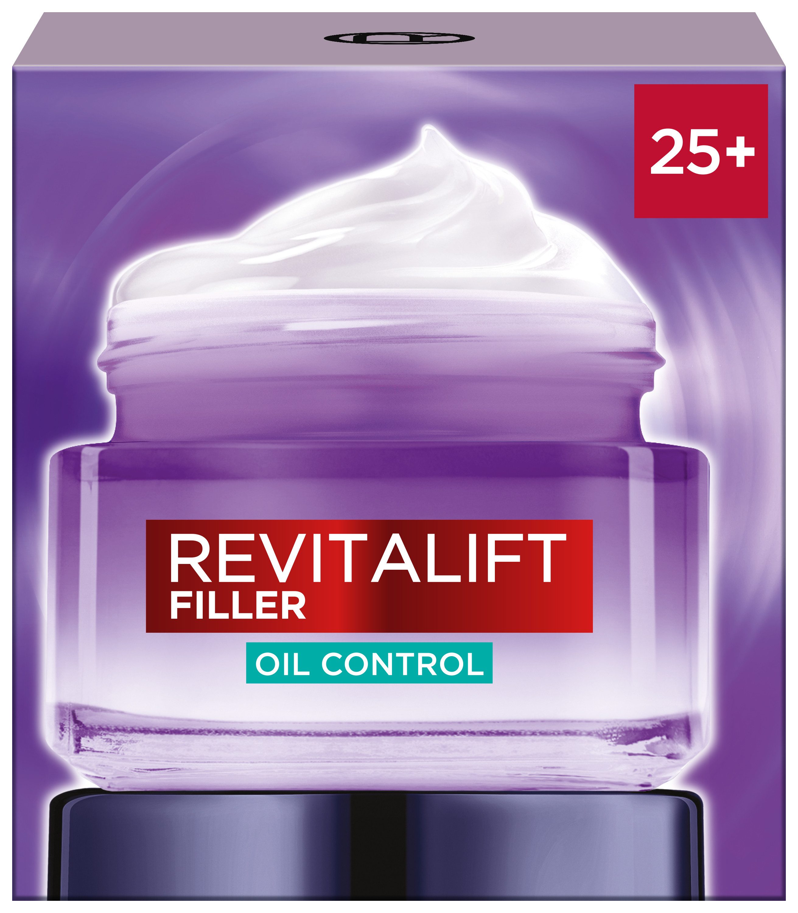 L'ORÉAL PARIS Gesichtsgel REVITALIFT FILLER MATTIERENDE GEL-CREME OIL CONTROL, mildert erste Anzeichen von Hautalterung bei fettiger Haut.