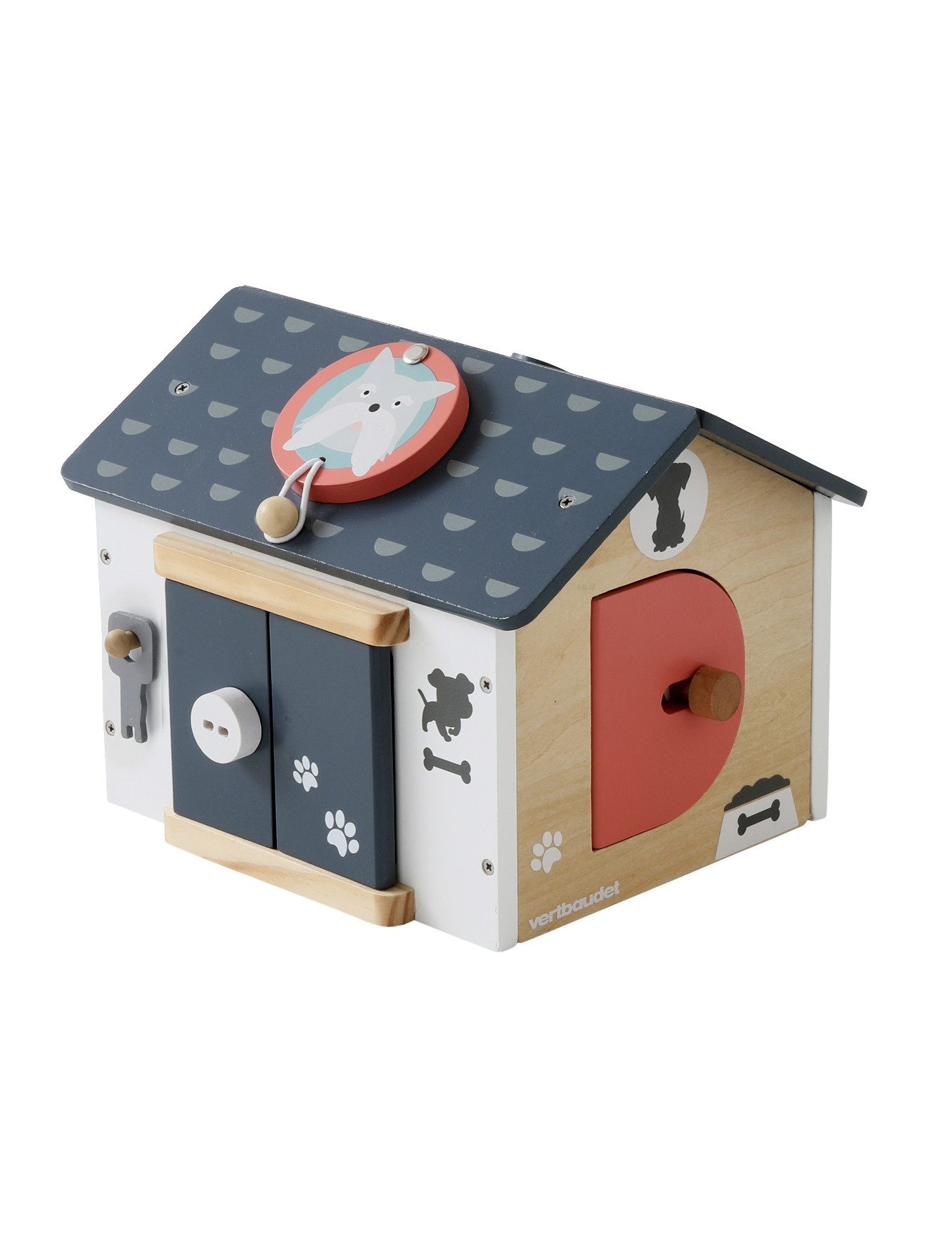 vertbaudet Lernspielzeug Lernspielzeug mit Schlössern, Holz FSC®