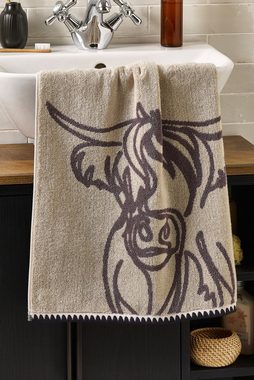 Next Handtuch Handtuch mit Hamish, das Hochlandrind, (1-St)