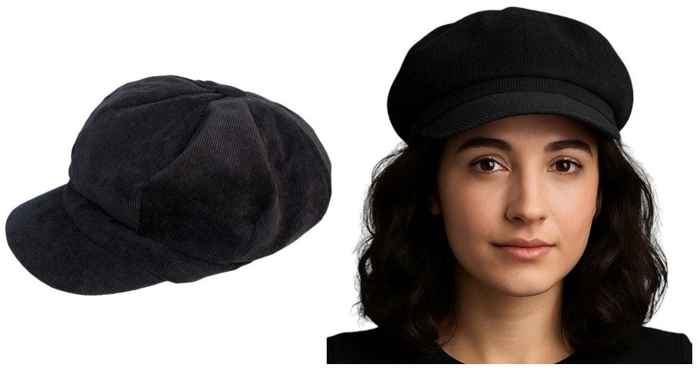 Ballonmütze 4 Jahreszeiten Feincord Baker Boy Newsboy Cap