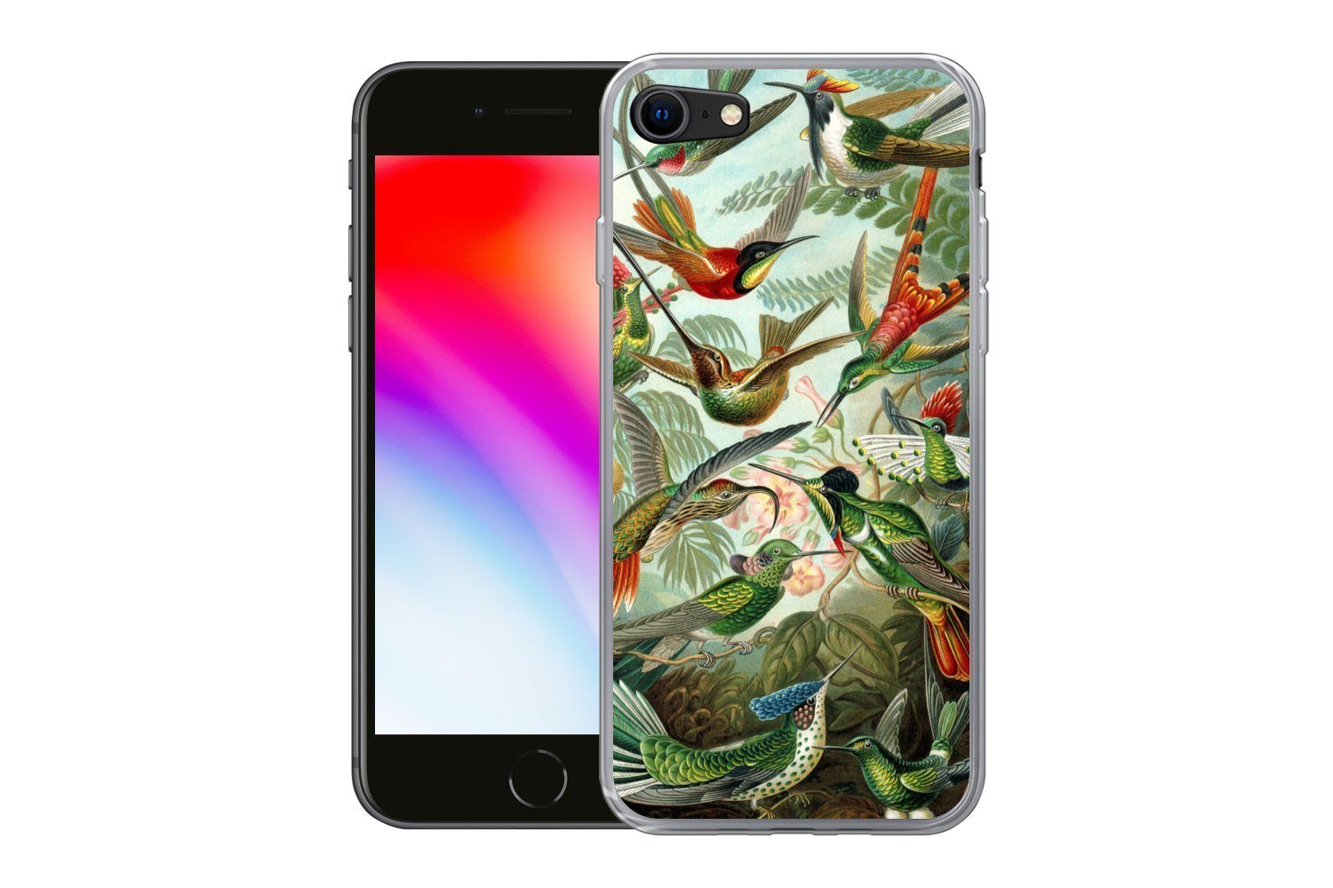 MuchoWow Handyhülle für Apple iPhone 7 Trochilidae - Alte Meister - Kunst, Smartphone-Bumper, Print, Handy Schutzhülle Dünn