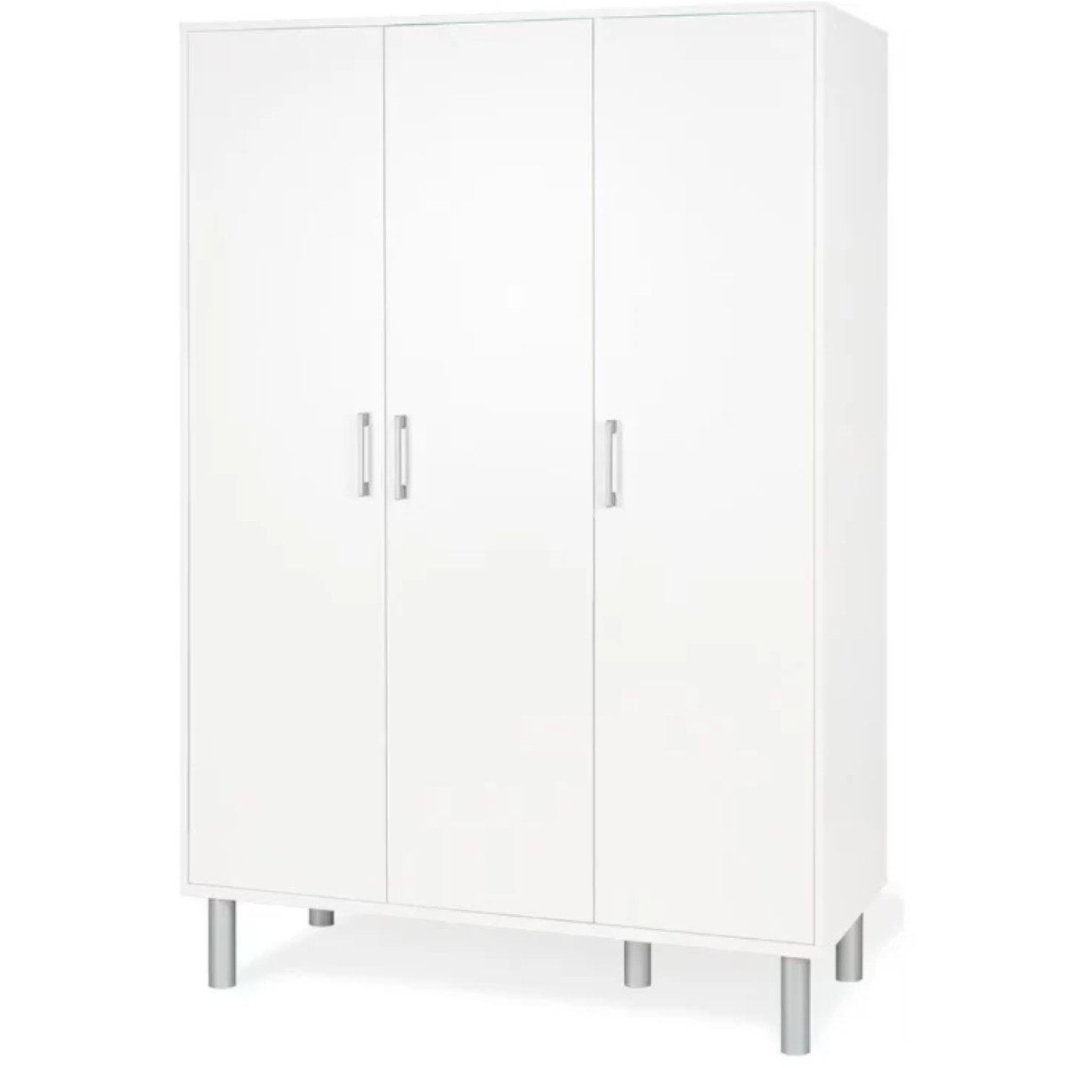 Pinolino® Kinderkleiderschrank weiß 3 Türen 6 verstellbare Einlegeböden 120 x 56 x 181 cm