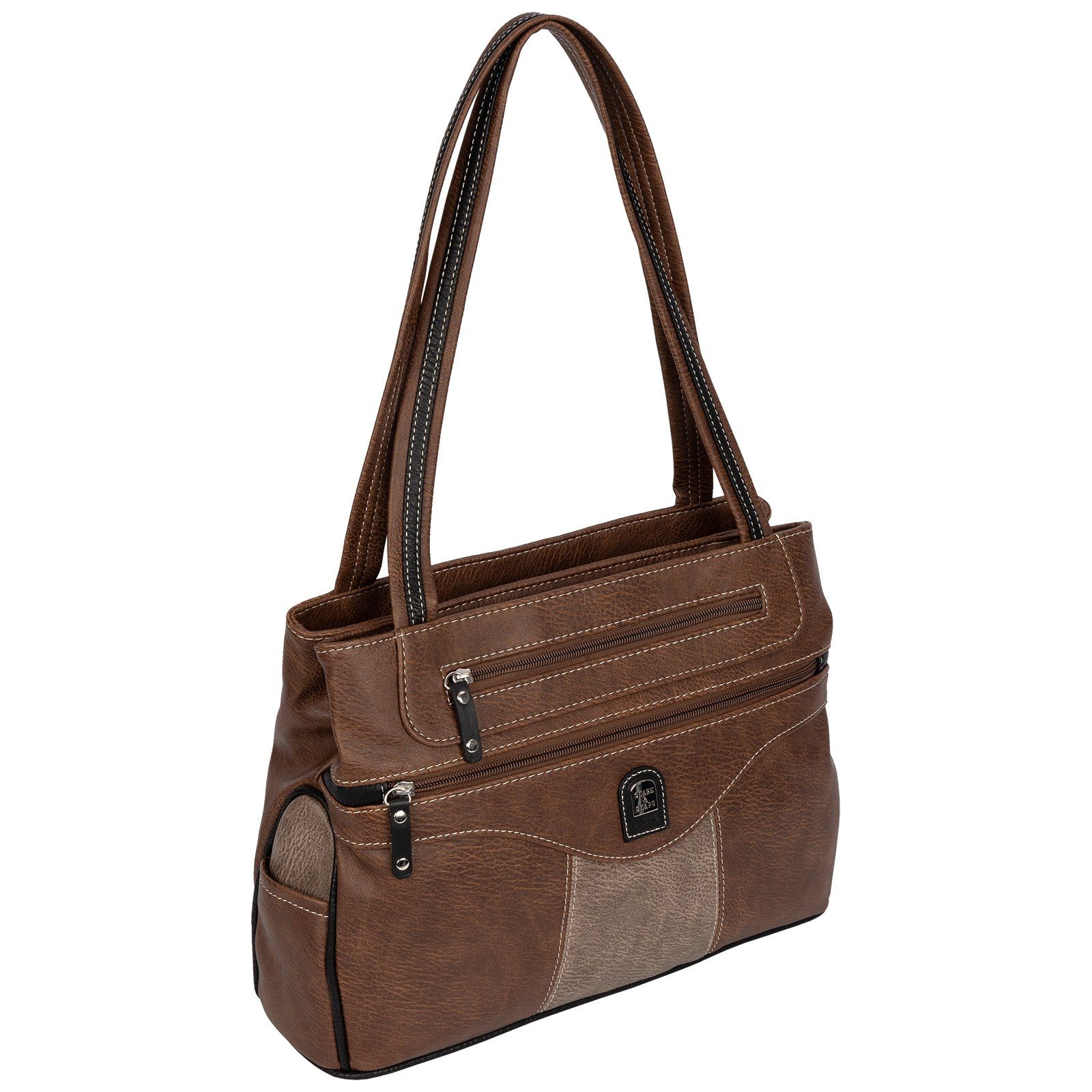 Umhängetasche Damen Tasche Schultertasche Umhängetasche Leder Optik Handtasche