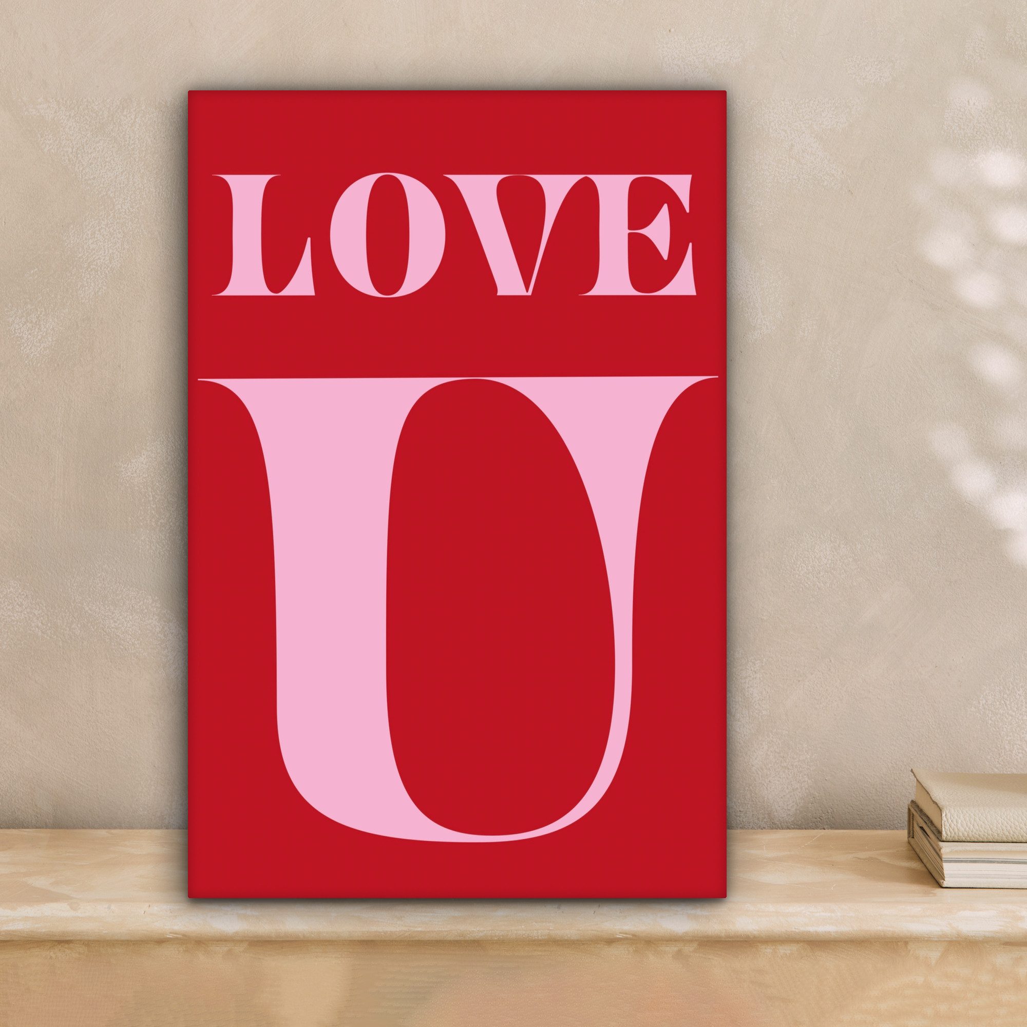 OneMillionCanvasses® Leinwandbild Rot - Liebe - günstig online kaufen