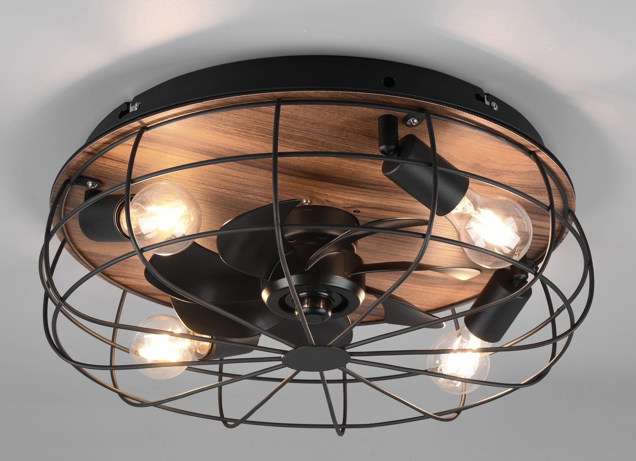 Reality Leuchten Deckenleuchte Trondheim Deckenventilator, Timerfunktion, V günstig online kaufen