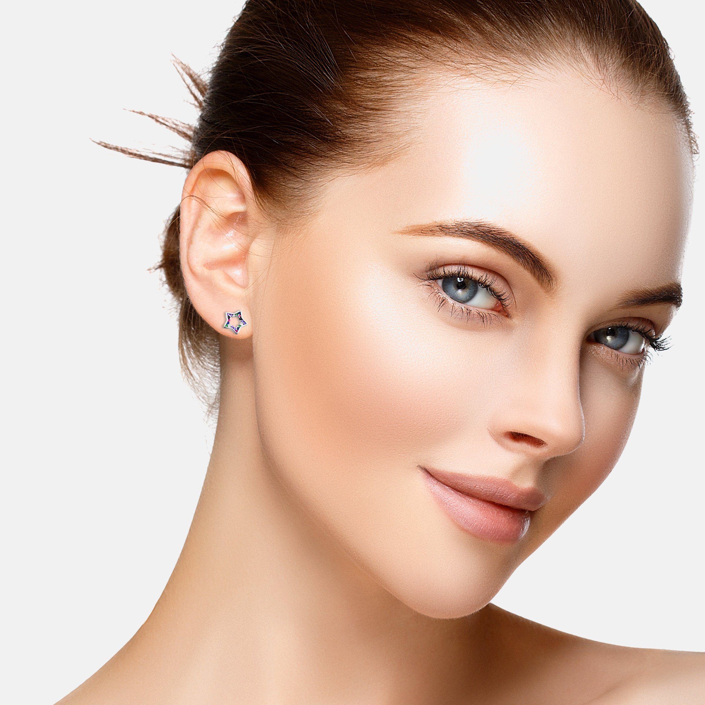 Sofia Milani Paar Ohrstecker Stern, 925 Silber Damen Schmuck - E0974 günstig online kaufen