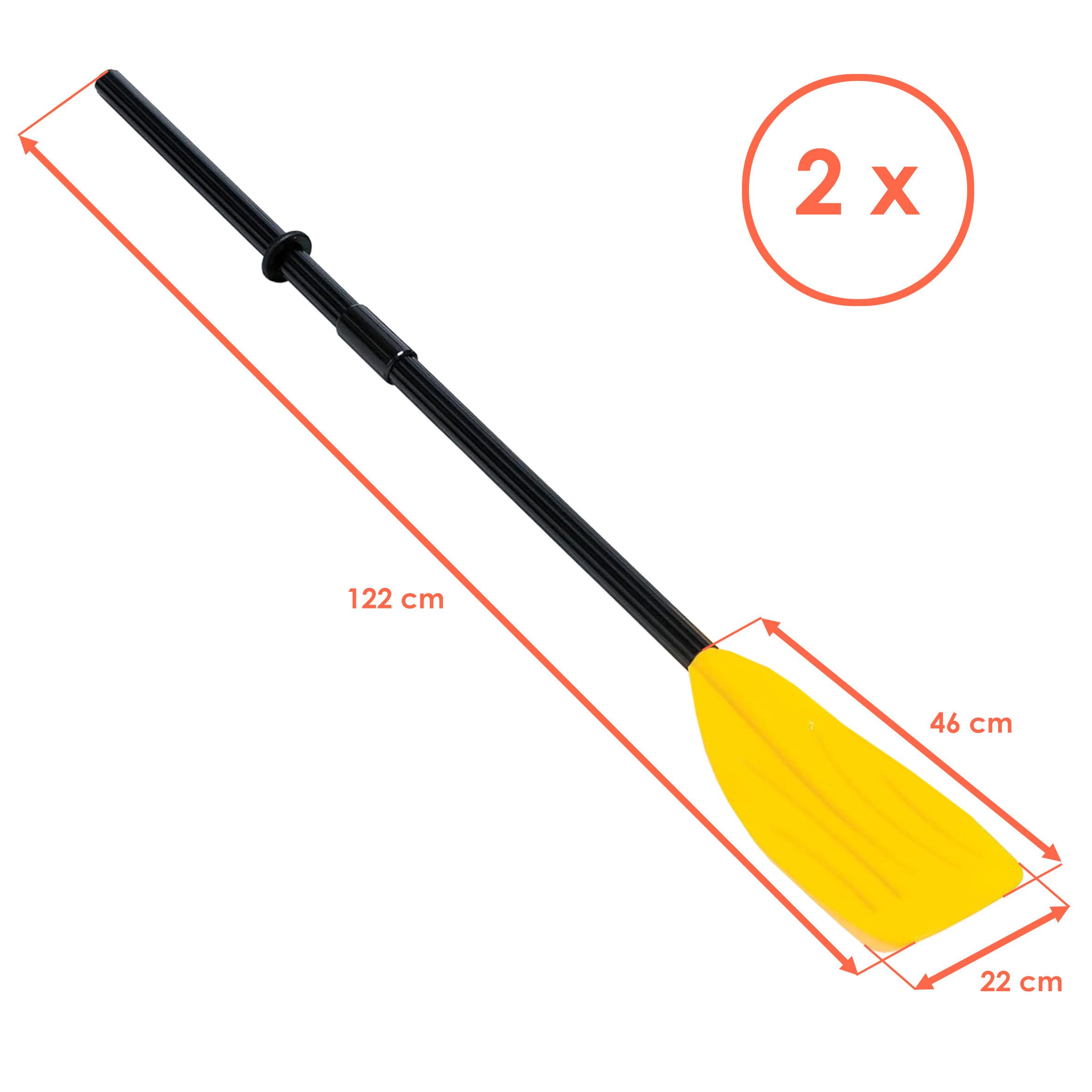 Intex Schlauchboot Paddelset schwarz - 122 cm Kajakpaddel, (Anzahl, 1-St., Set), TÜV-Süd geprüft